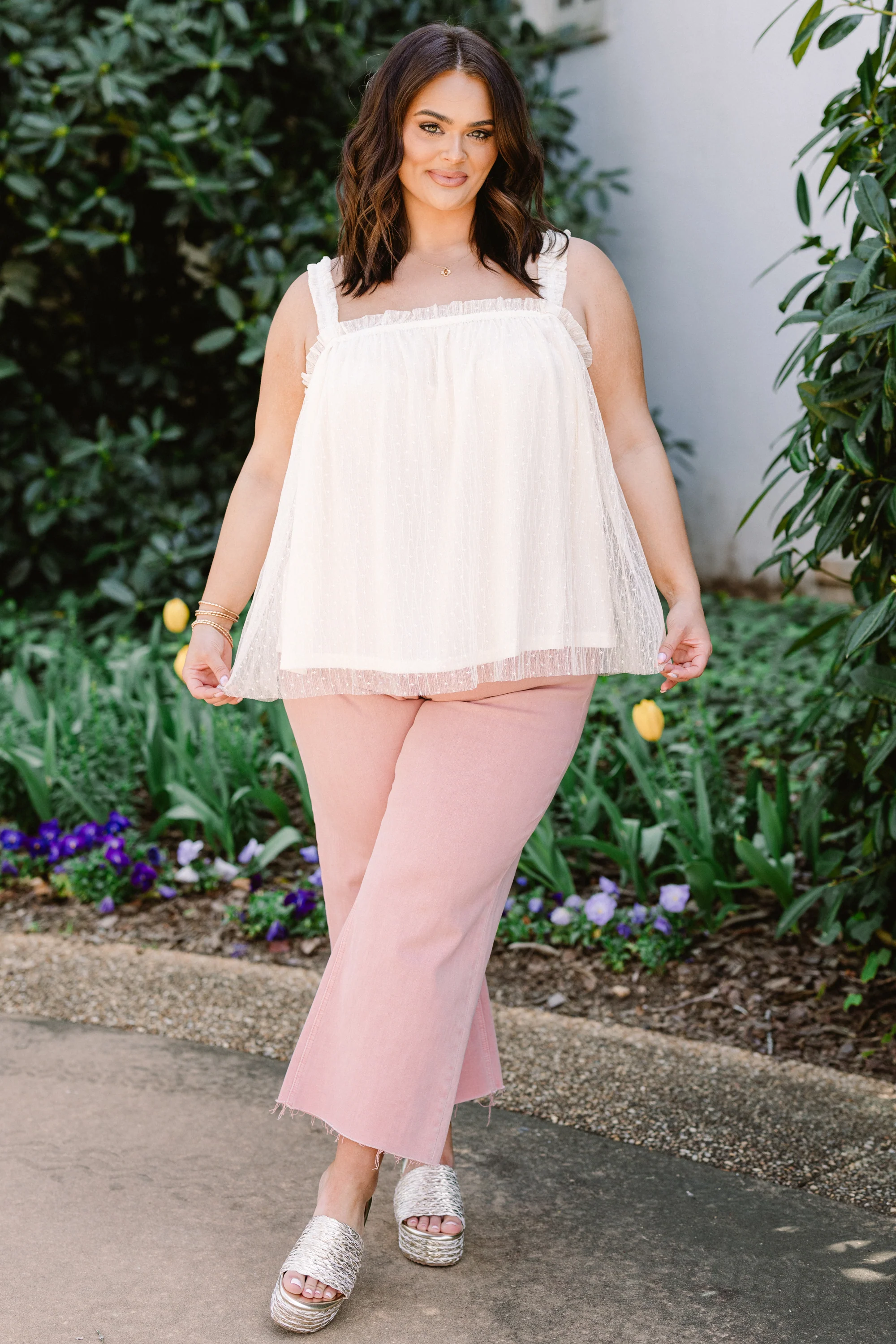 Celebrate With Me Tank, Vanilla - Weilaico