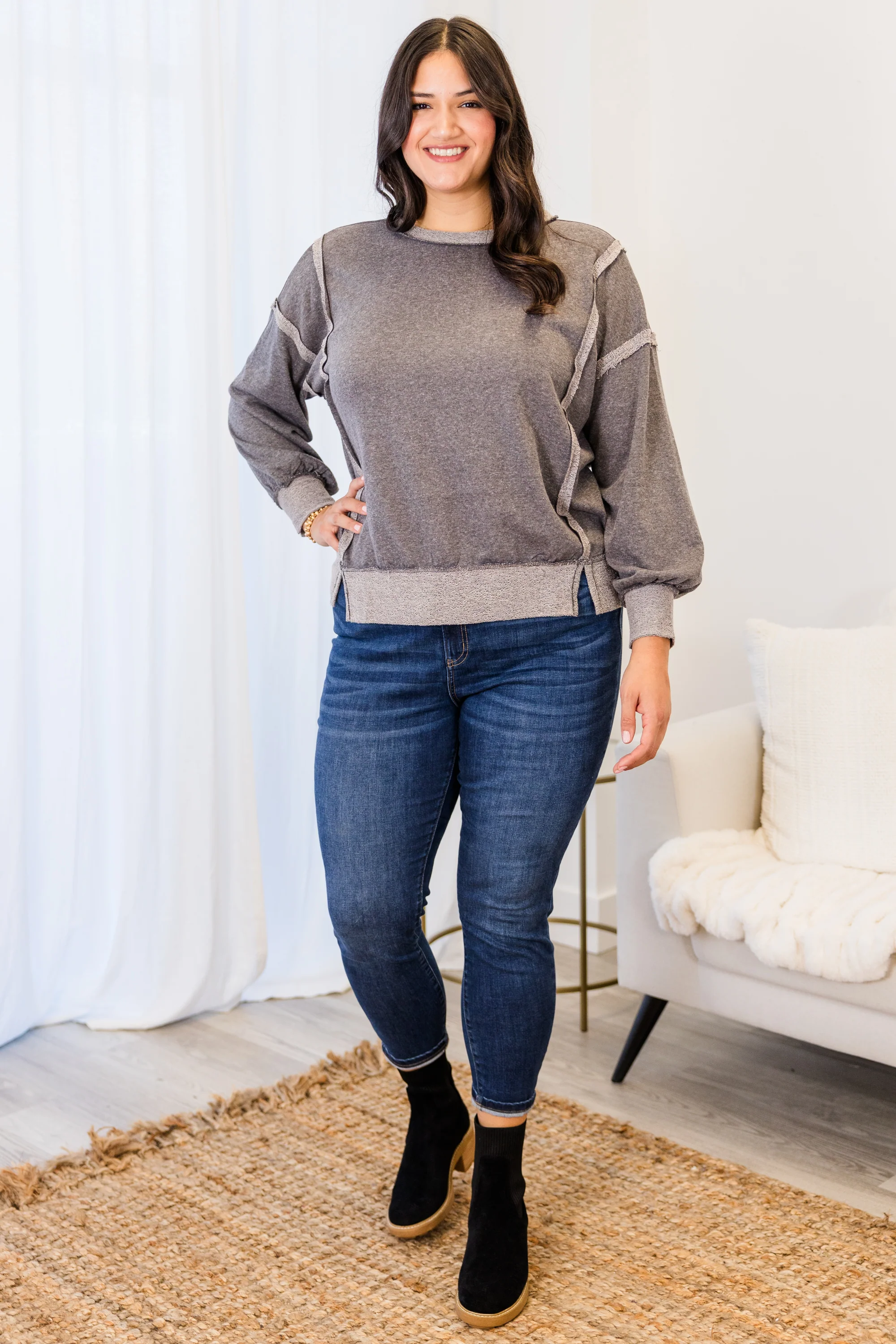 Secrets From A Girl Sweater, Black - Weilaico