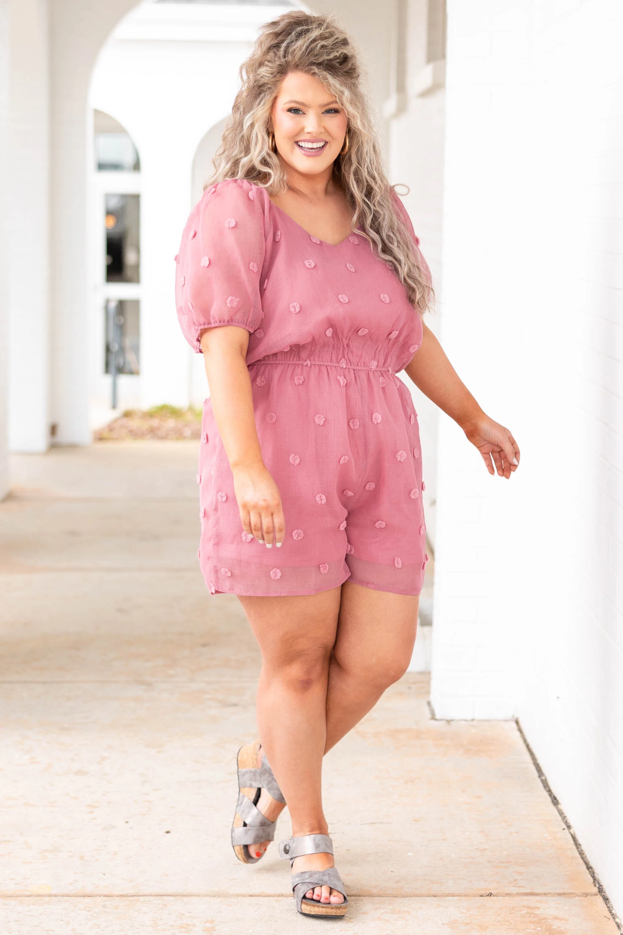 Timeless Essence Romper, Mauve - Weilaico