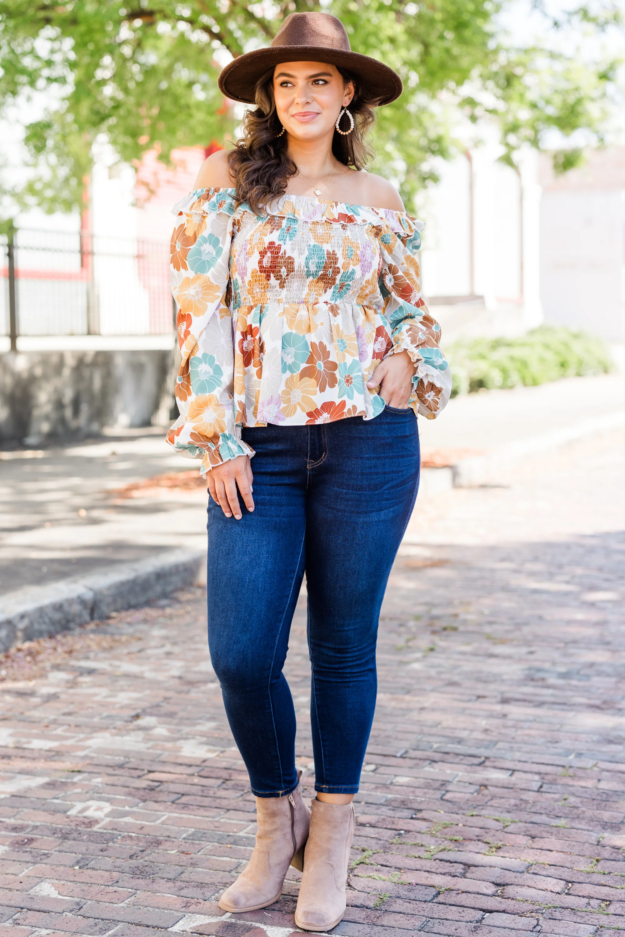 Do You Dare Top, White Multi - Weilaico