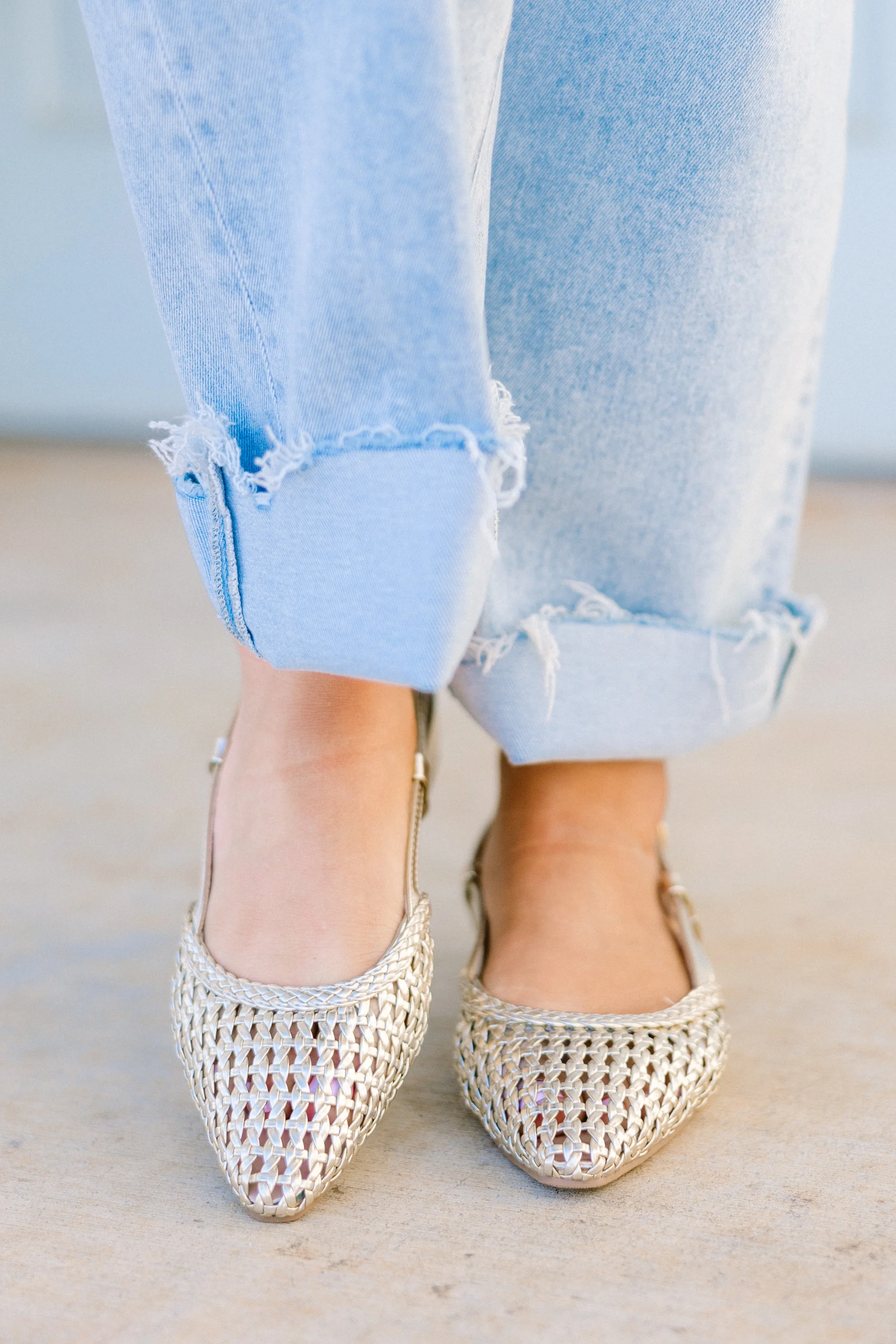 Stick To Your Word Flats, Gold - Weilaico