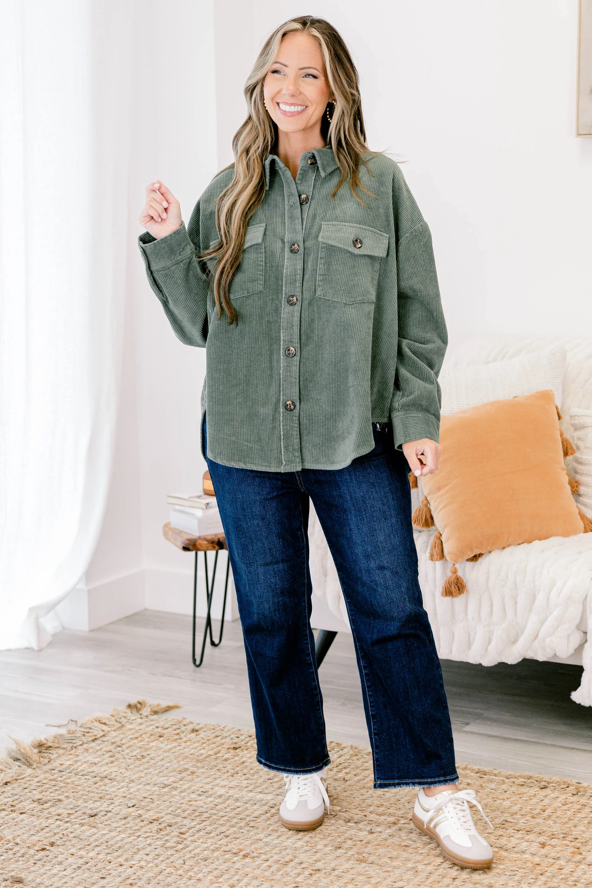 Nature Lover Shacket, Olive - Weilaico