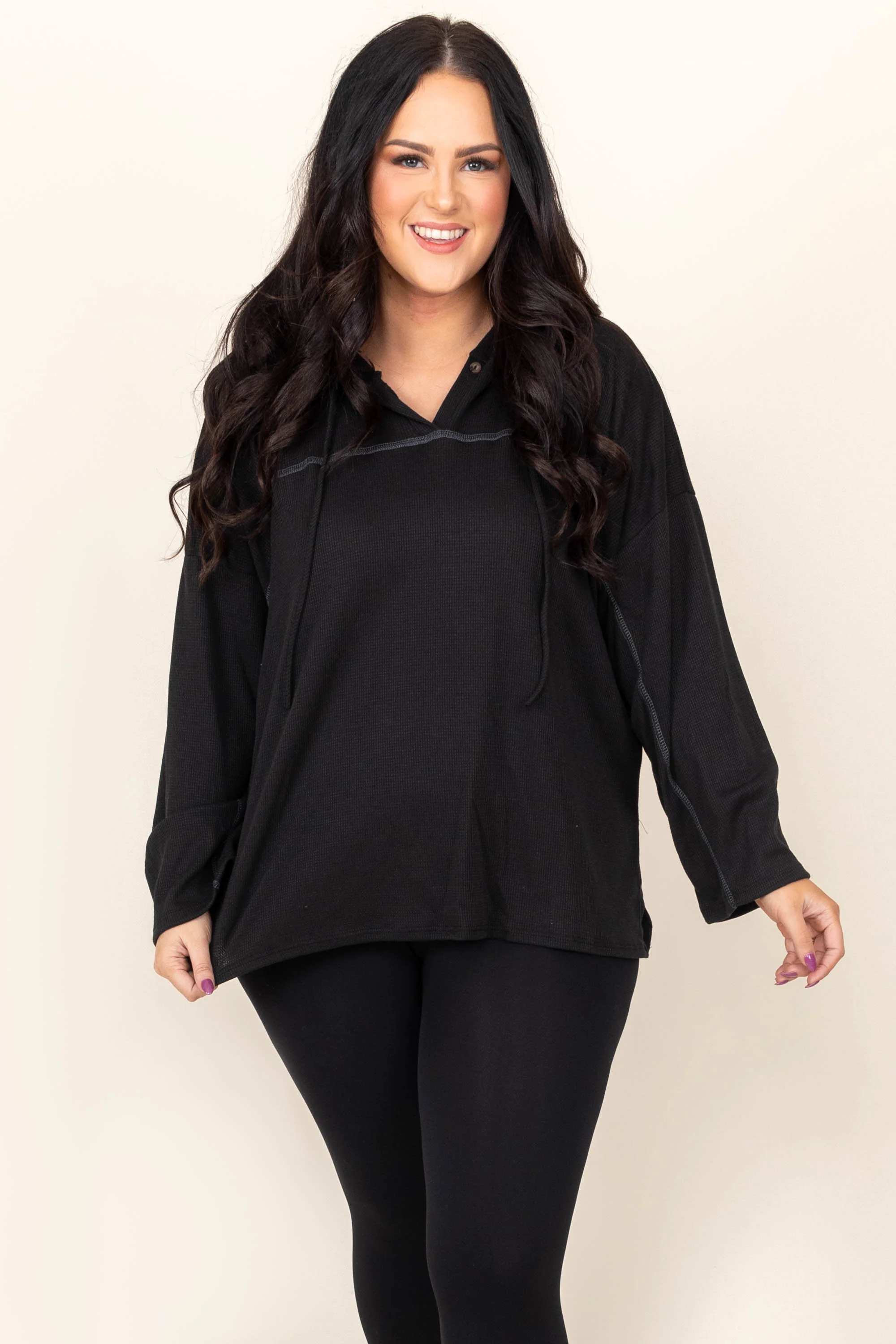 Seeking Serenity Hoodie, Black - Weilaico