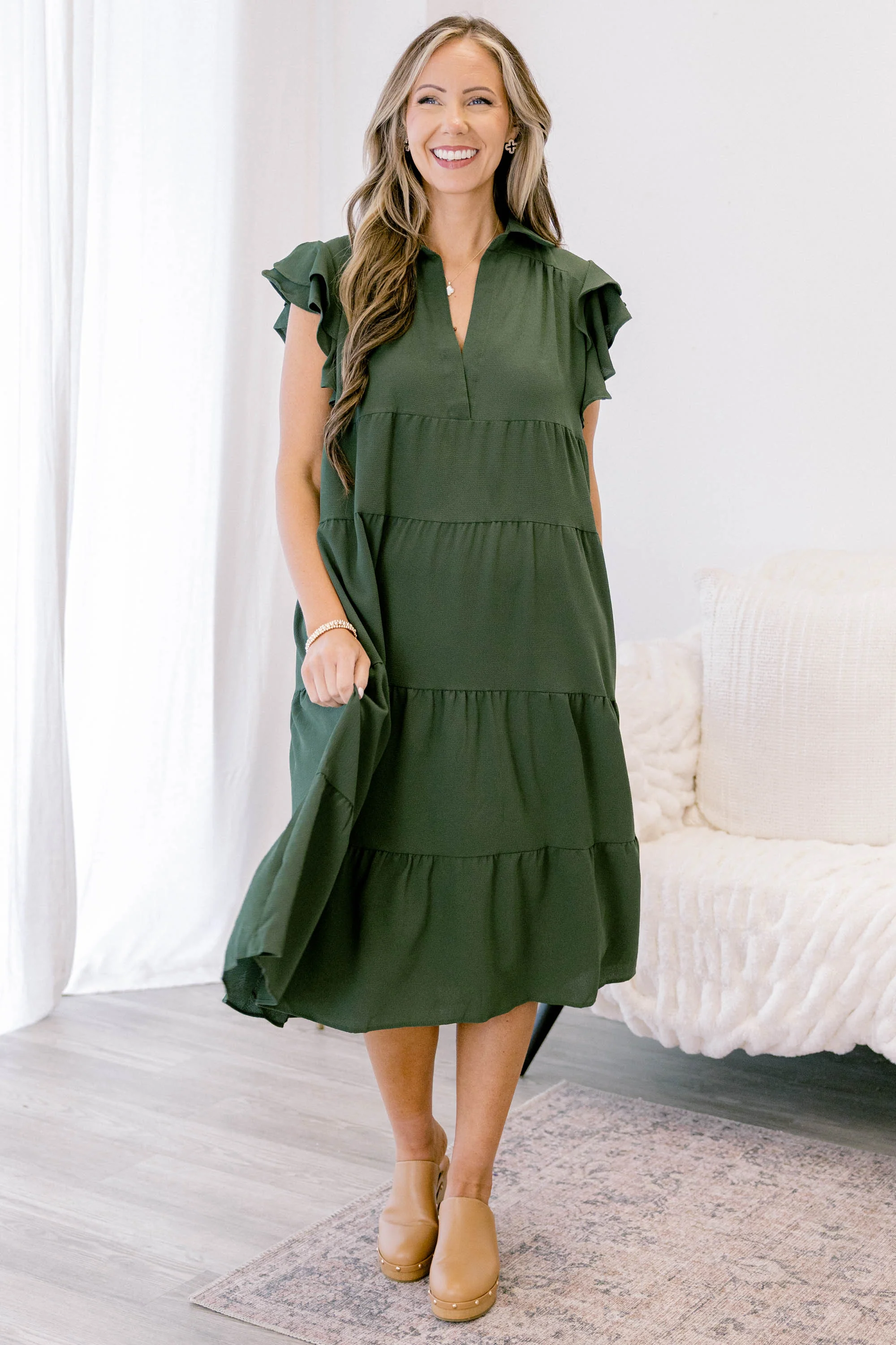 Play Time Dress, Olive - Weilaico