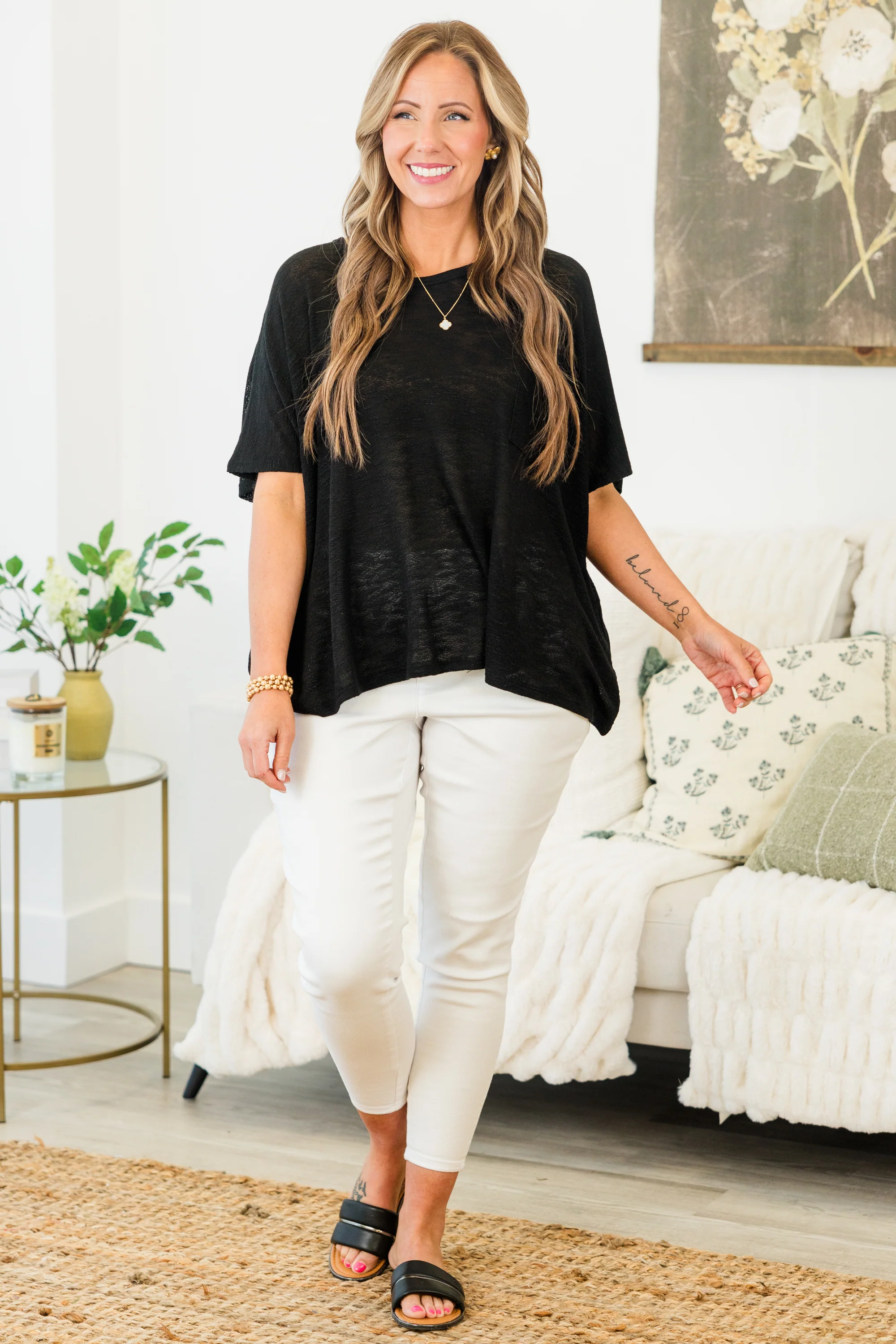 What Is The Call Top, Black - Weilaico