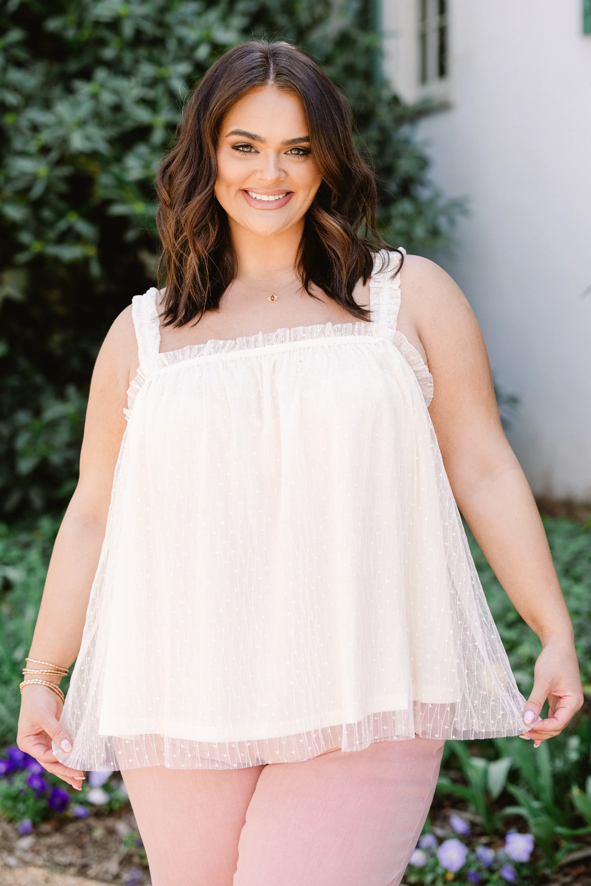 Celebrate With Me Tank, Vanilla - Weilaico