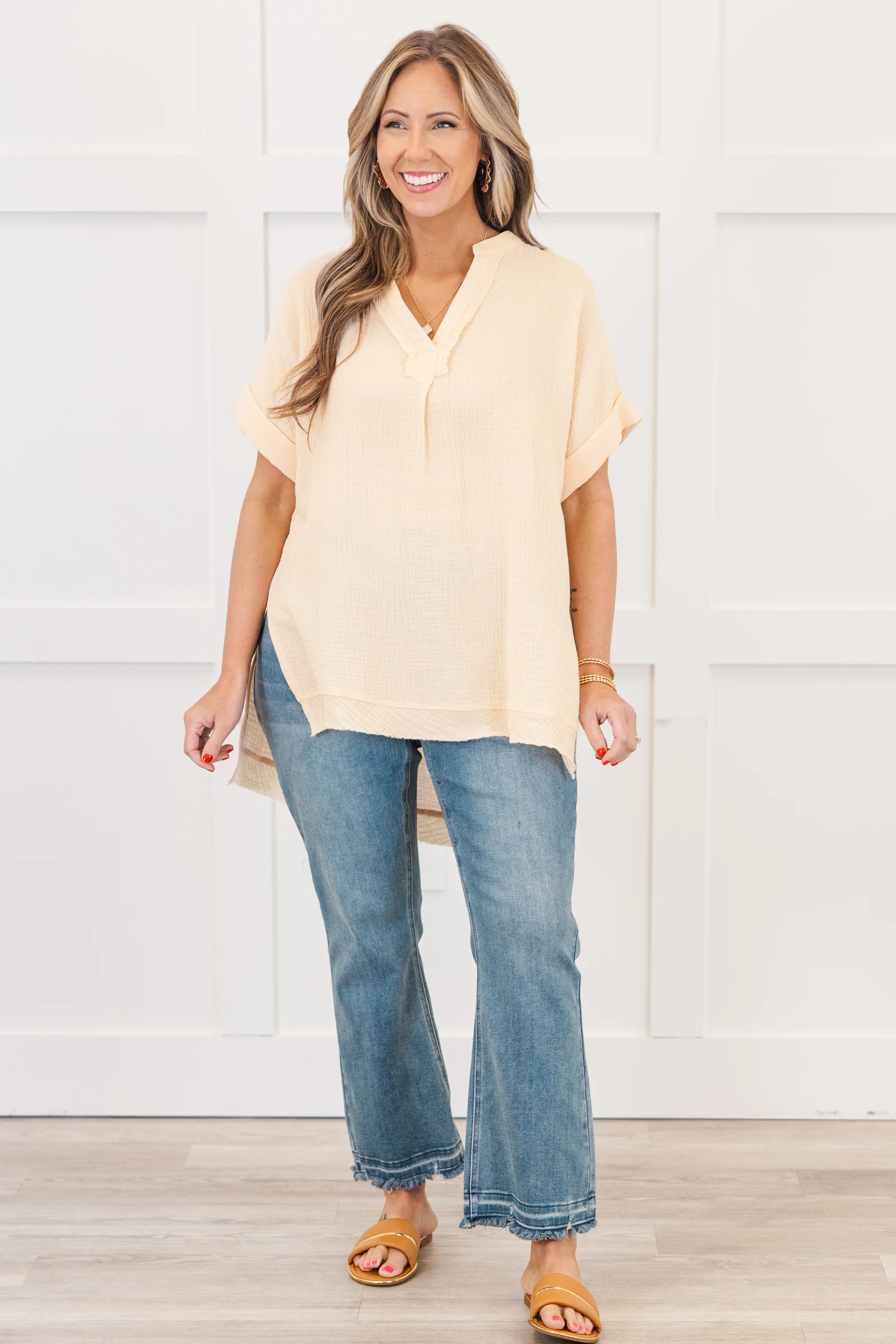 I  ll Keep It Like A Blessing Tunic, Natural - Weilaico