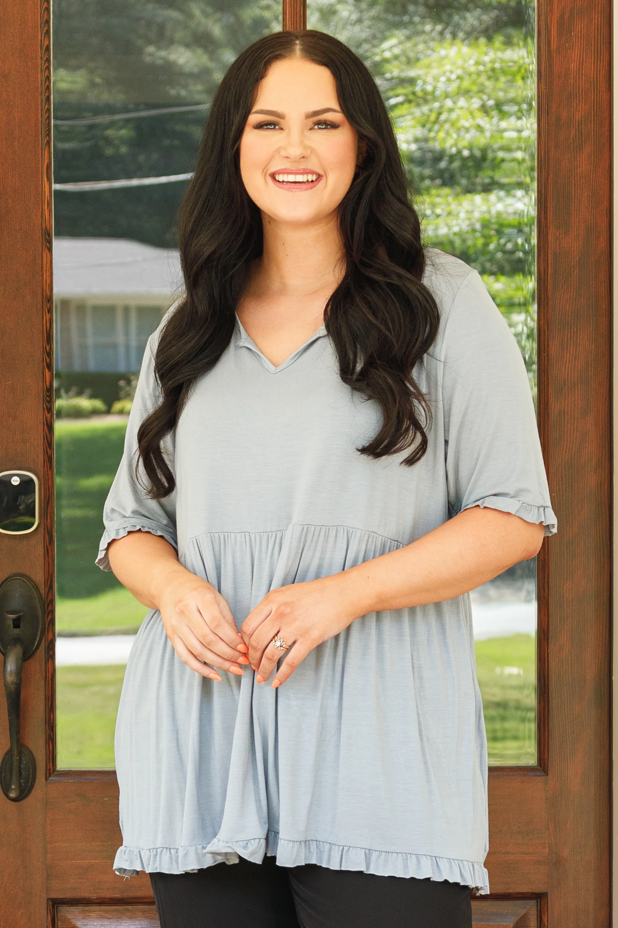 Loving Myself Whenever Top, Dusty Mint - Weilaico