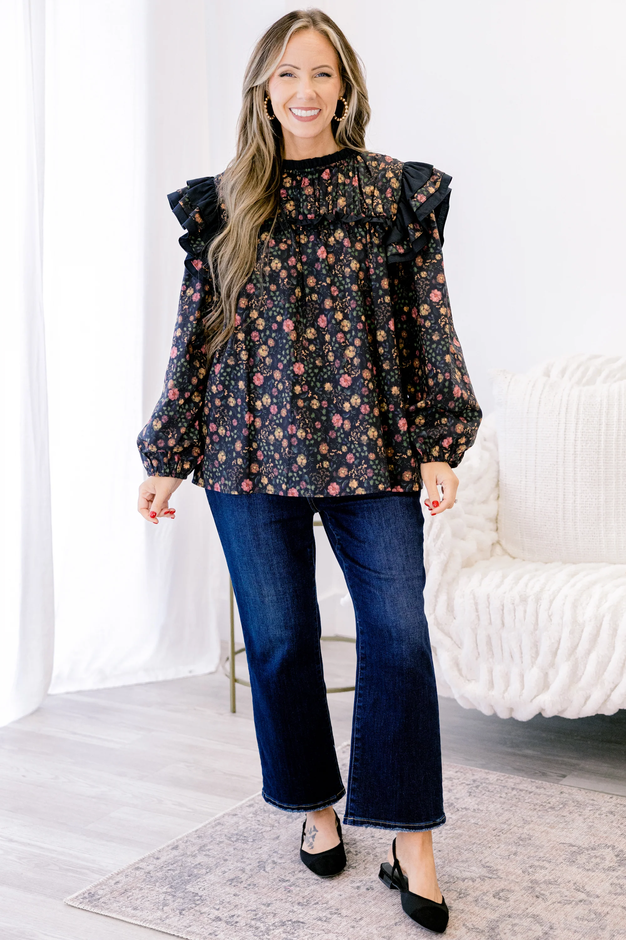 With My Love Top, Pink Floral - Weilaico