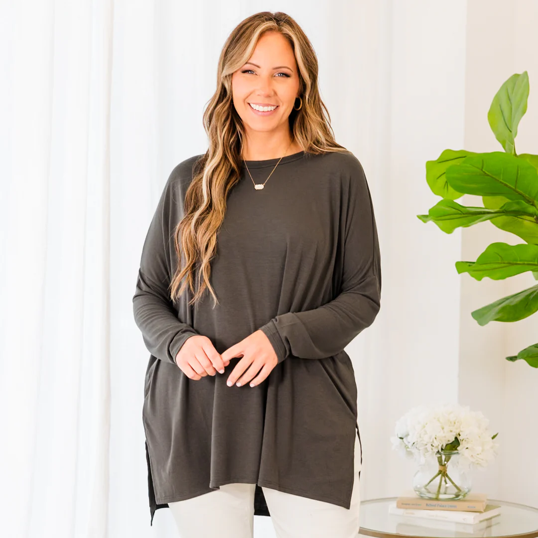 Time Well Spent Top, Ash Grey - Weilaico