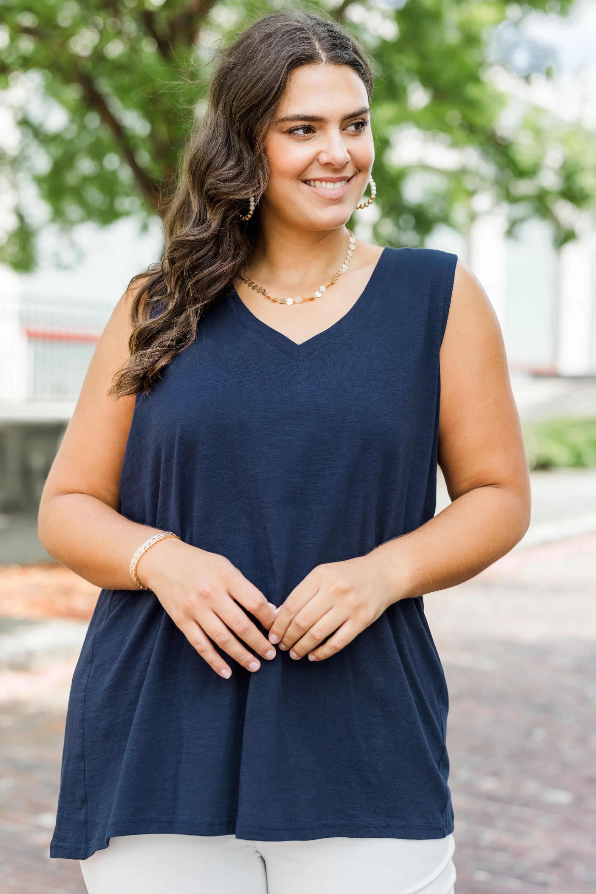 Time To Leave Top, Navy - Weilaico