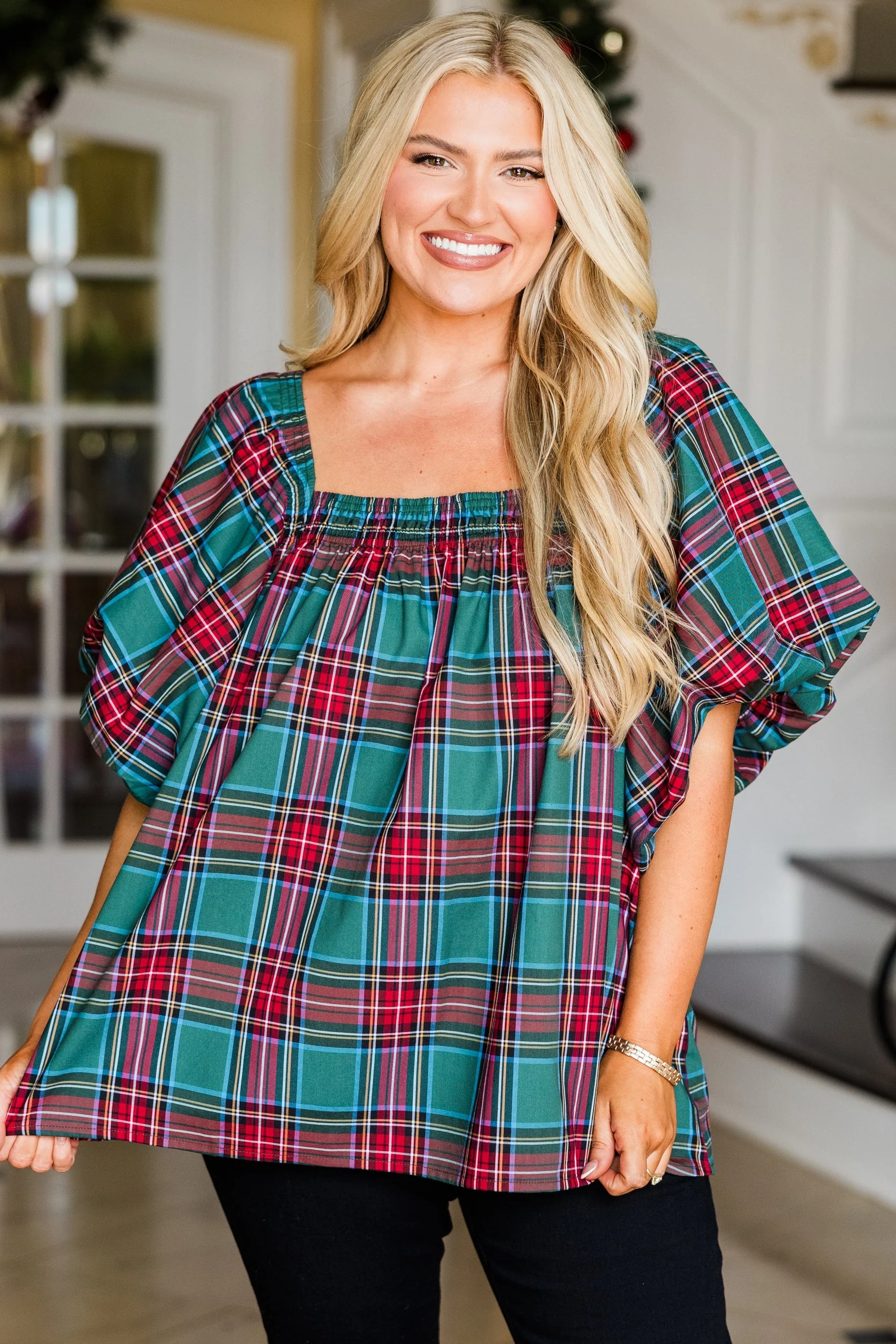 Cozy Love Top, Green - Weilaico