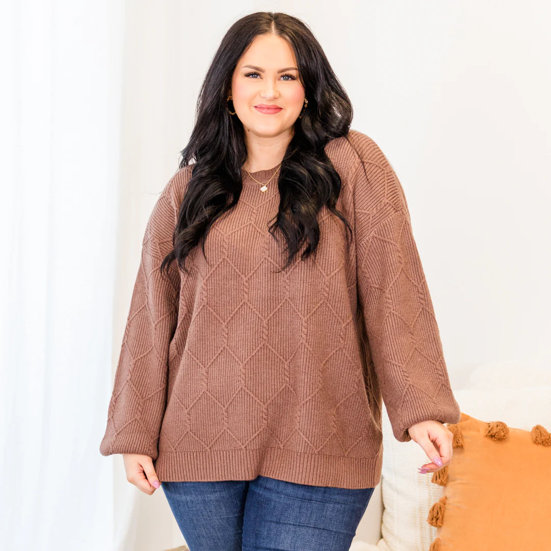 Let's Go For Some Coffee Sweater, Chestnut - Weilaico