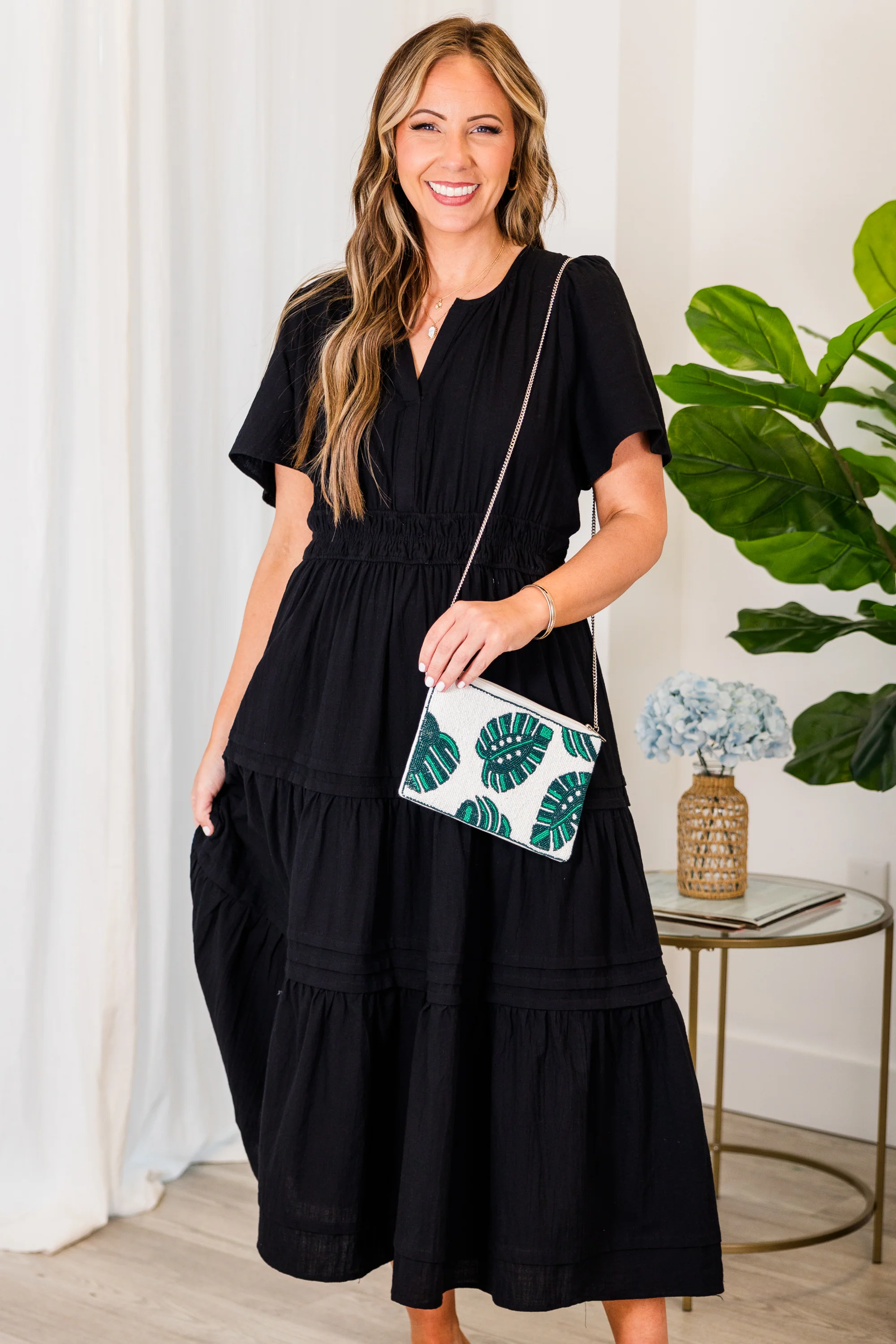 Wish Me Joy Dress, Black - Weilaico