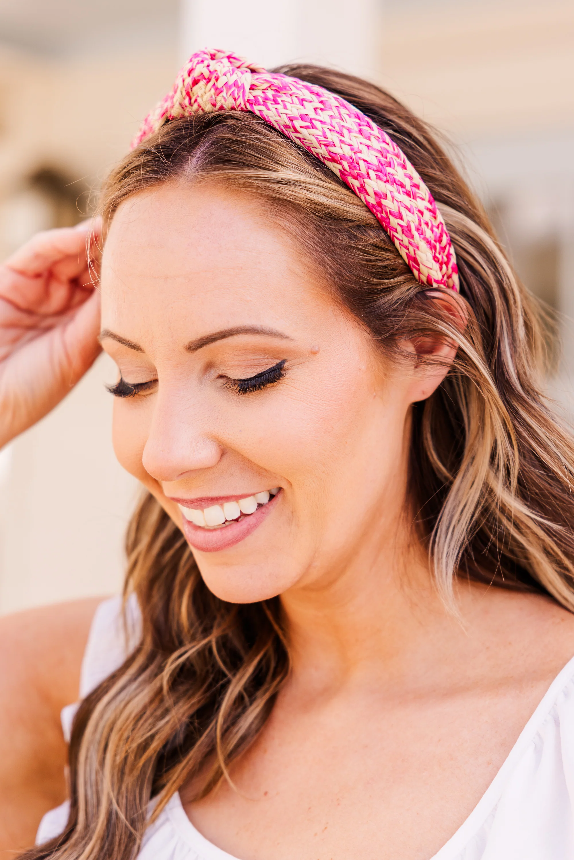 Don't Worry, Beach Happy Headband, Fuchsia - Weilaico