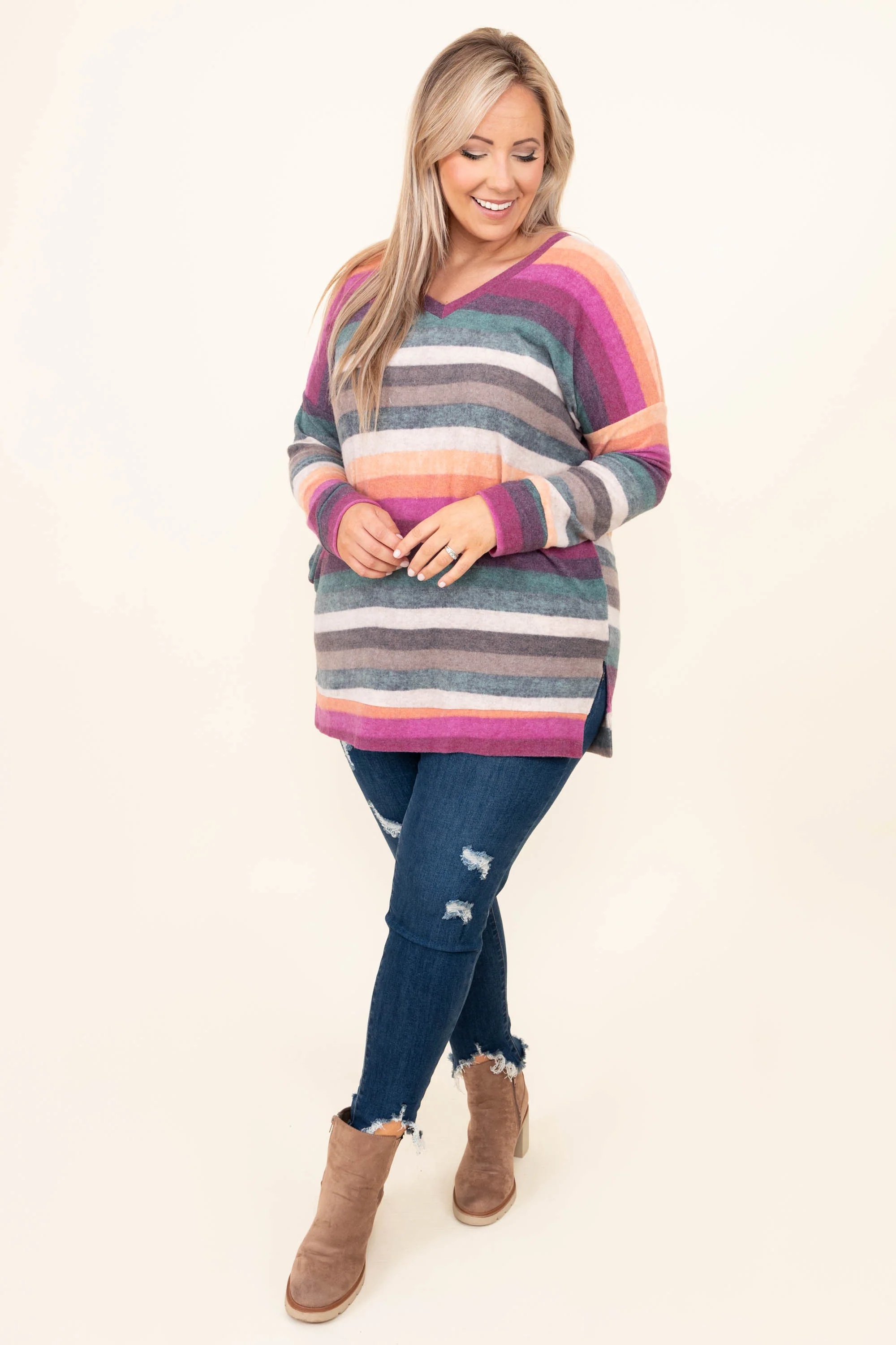 Movies And Cuddles Top, Magenta/ Jade - Weilaico