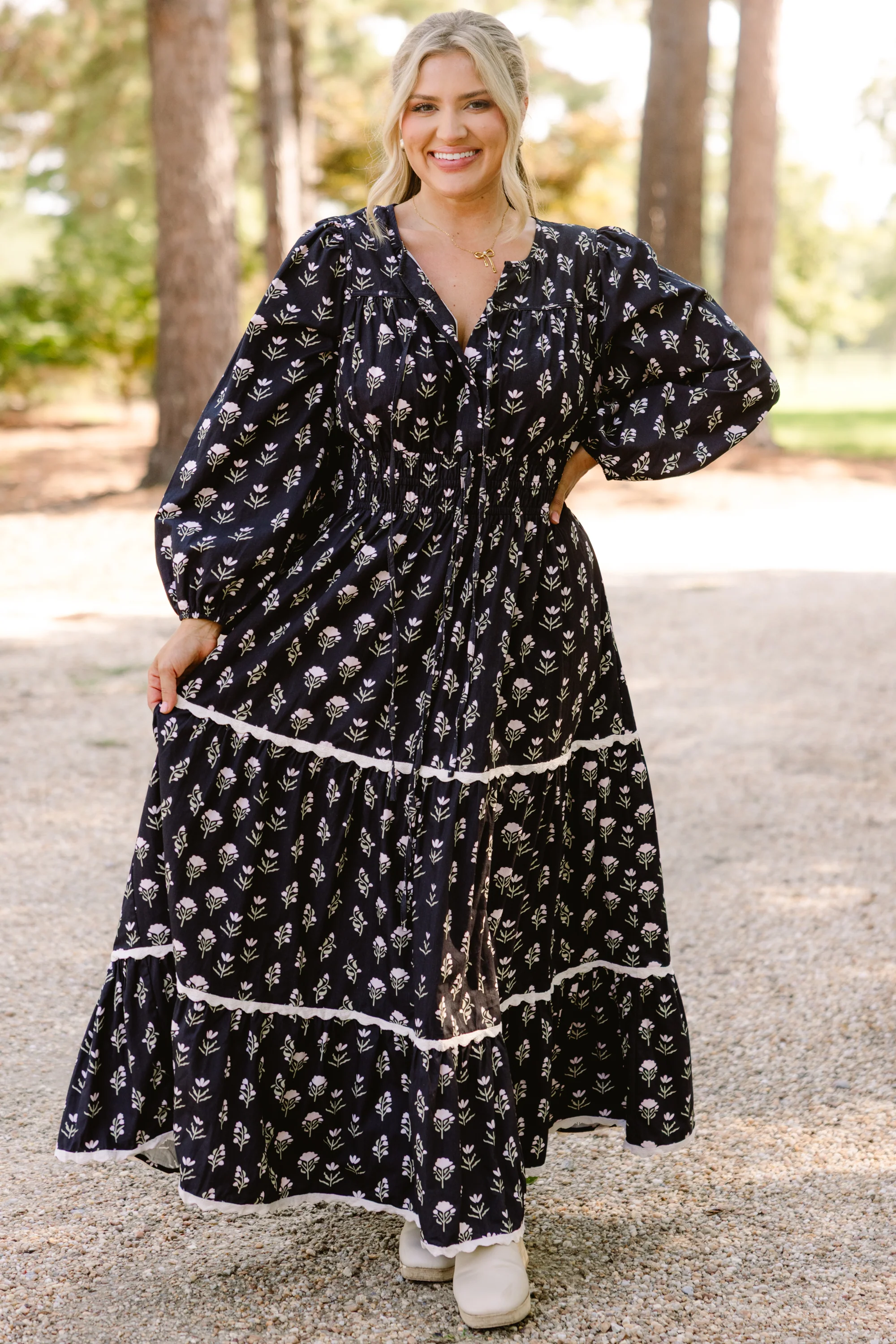 All The Right Details Dress, Black - Weilaico