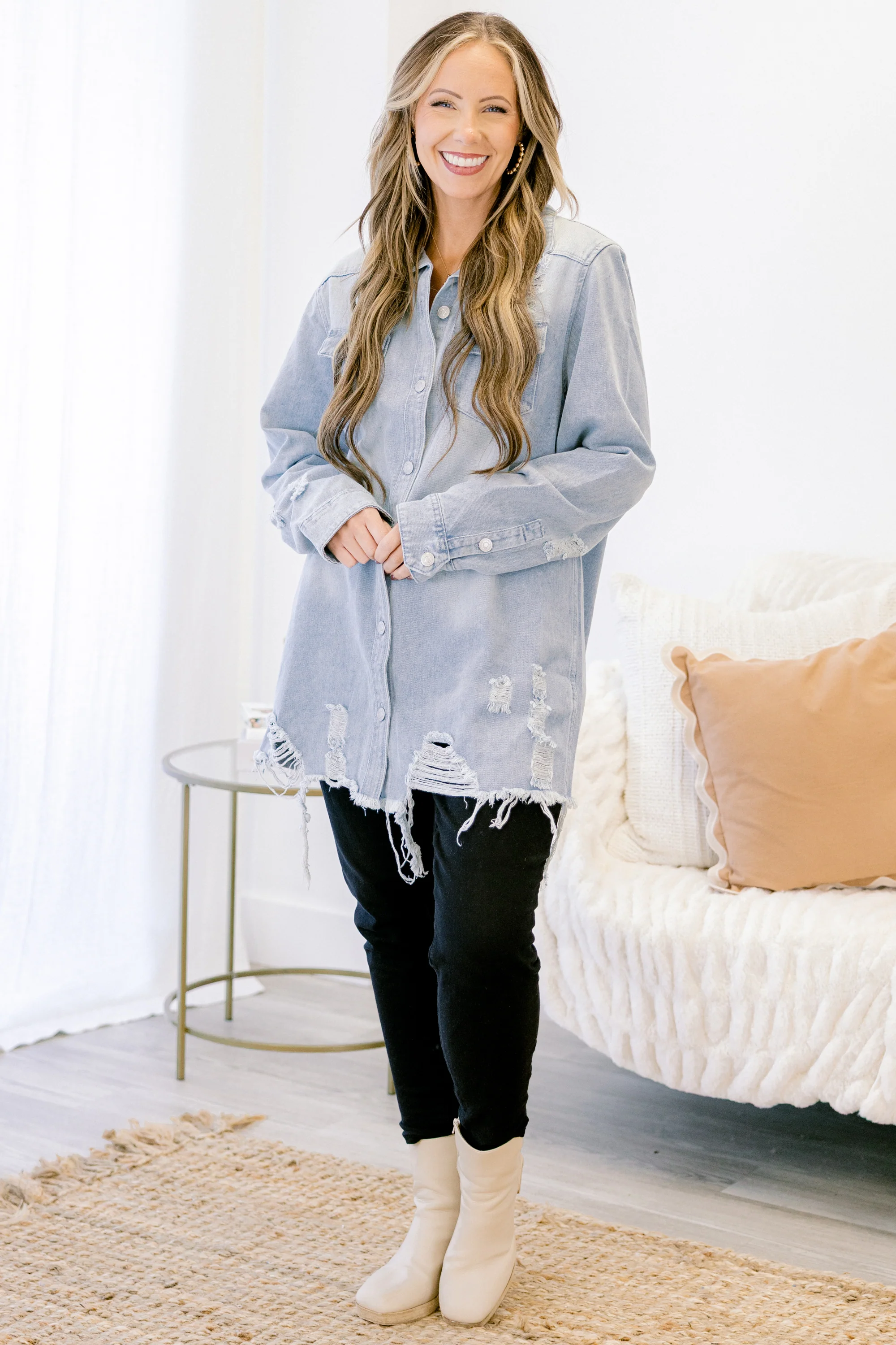 Chill As Can Be Top, Light Blue - Weilaico