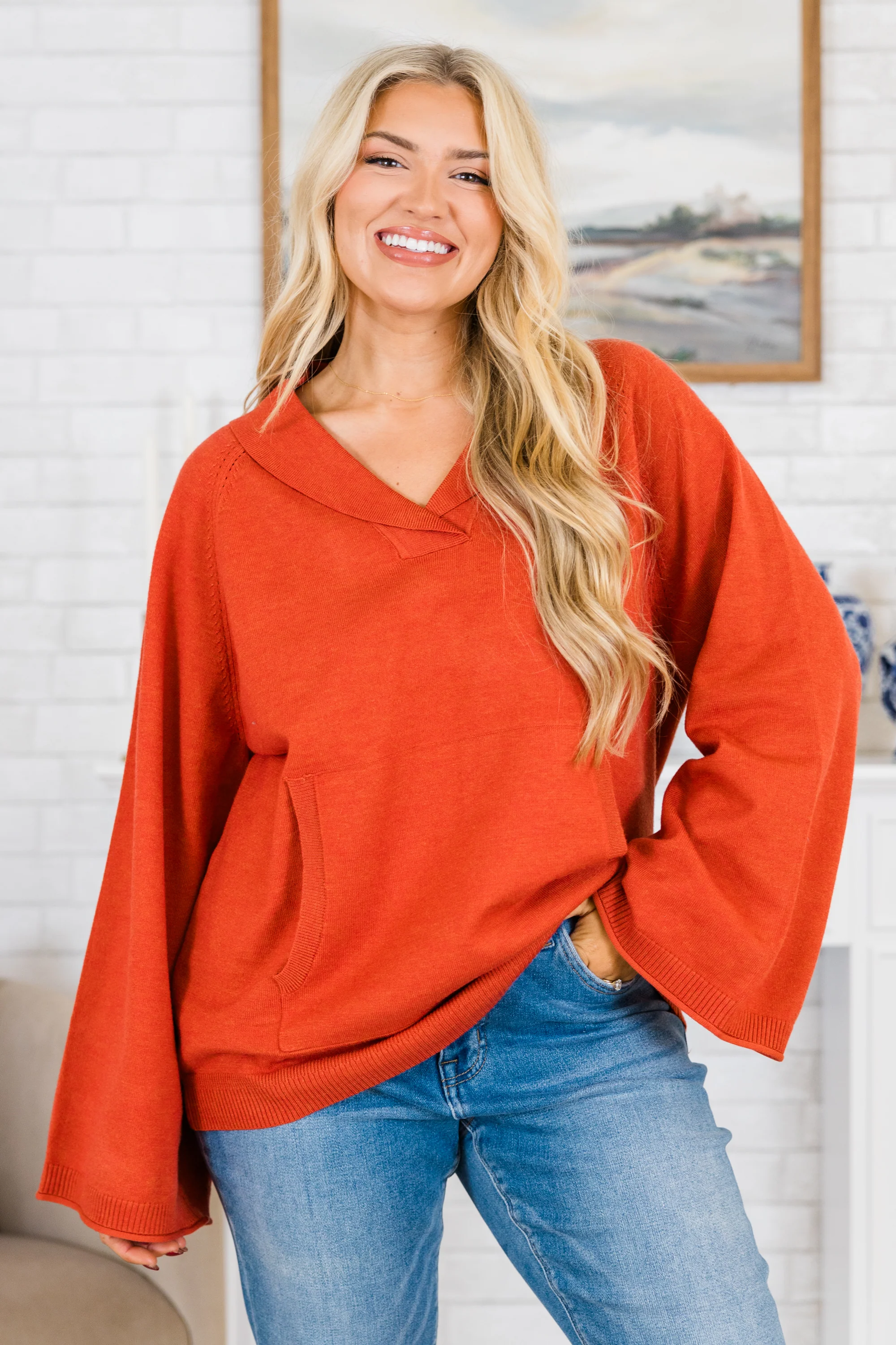 All You Do Sweater, Rust - Weilaico