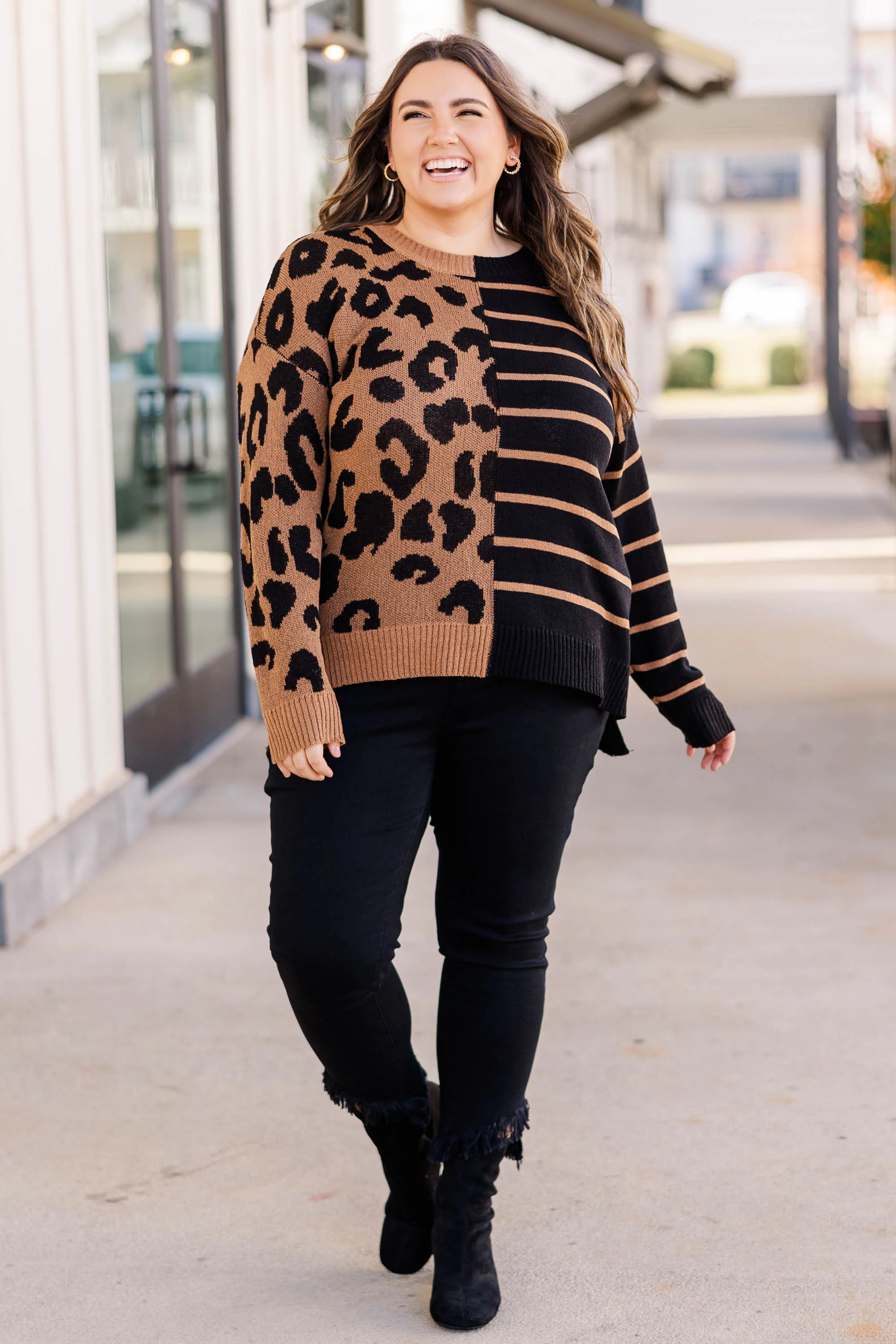 Perfect Balance Top, Brown - Weilaico