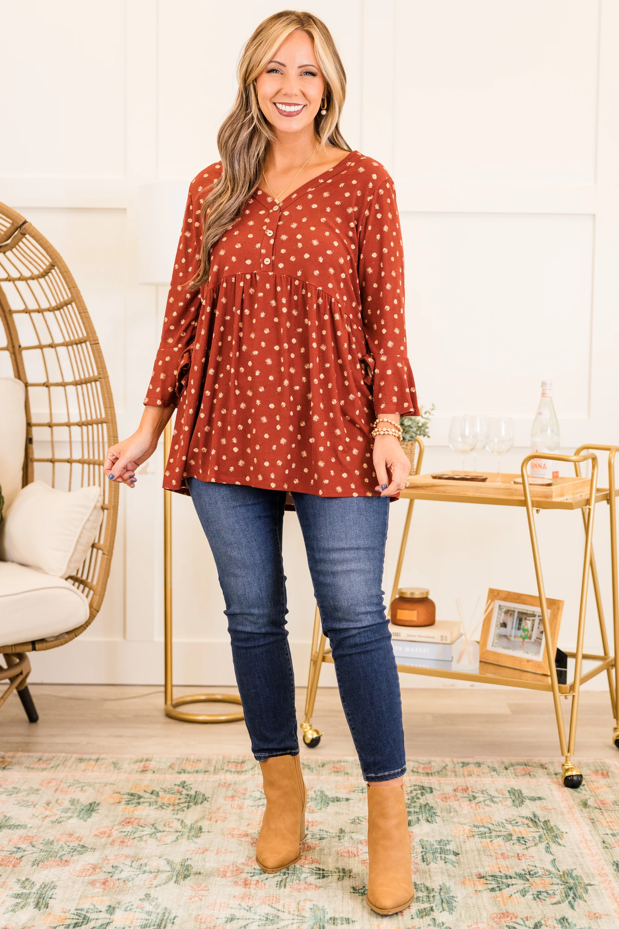 The Chance I'm Taking Top, Brown - Weilaico