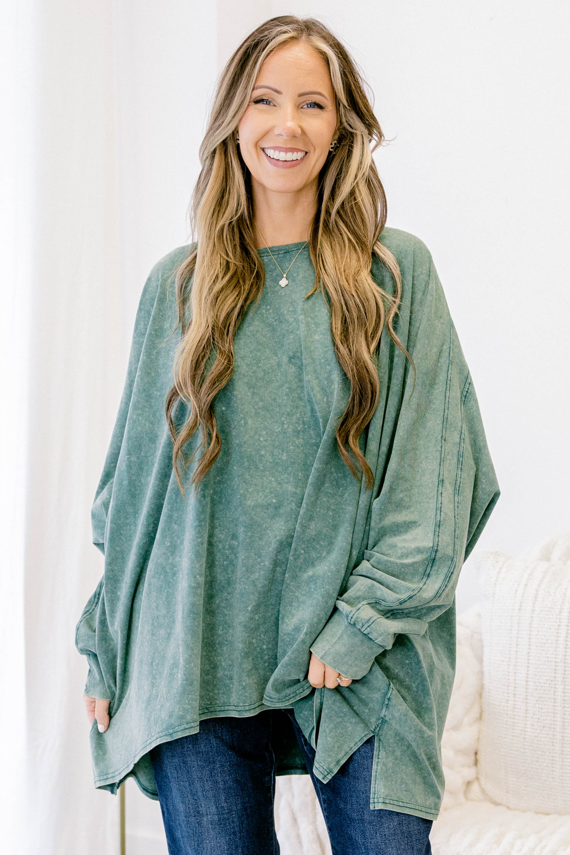 All So Nice Tunic, Green - Weilaico