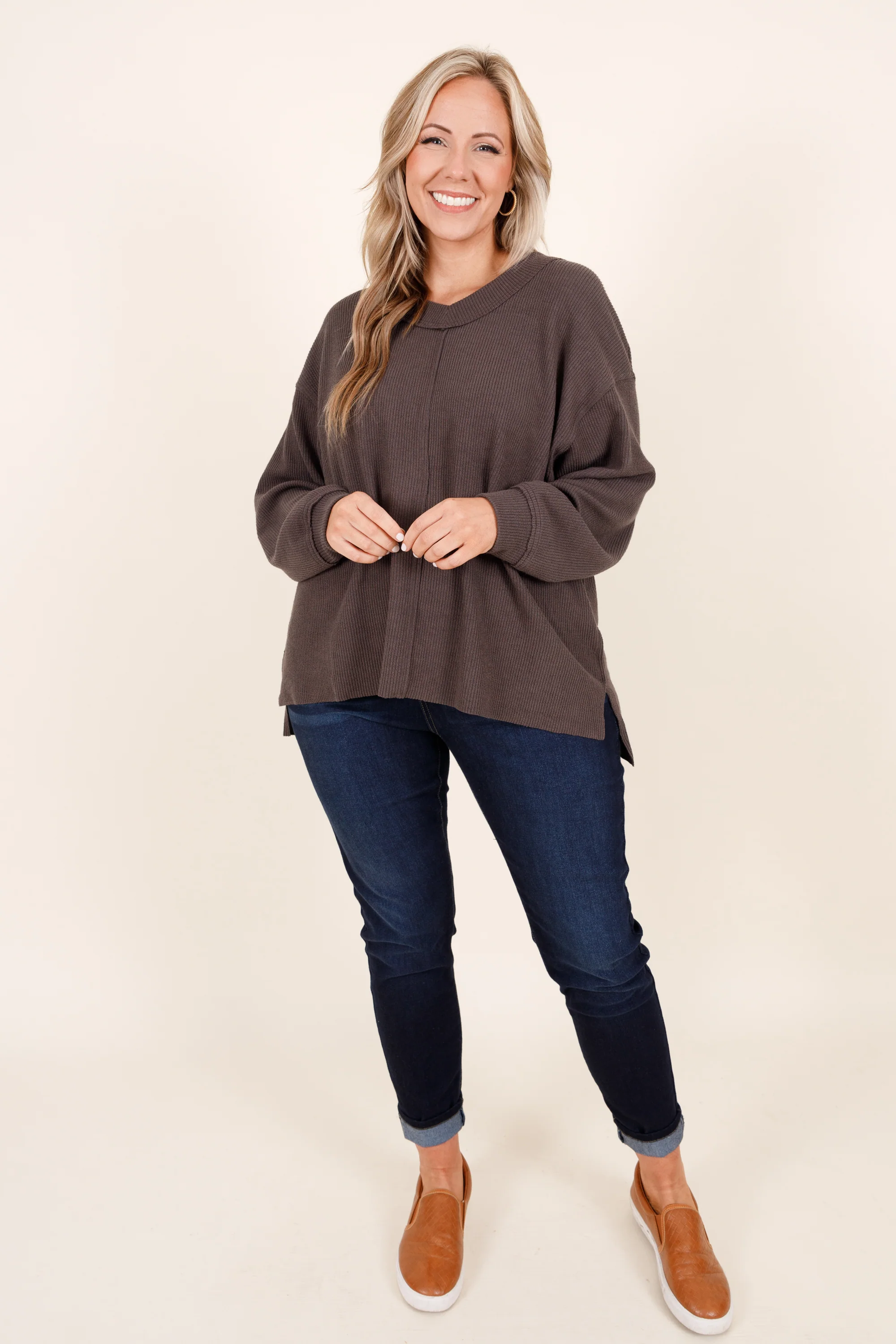 It's Our Time Pullover, Charcoal - Weilaico