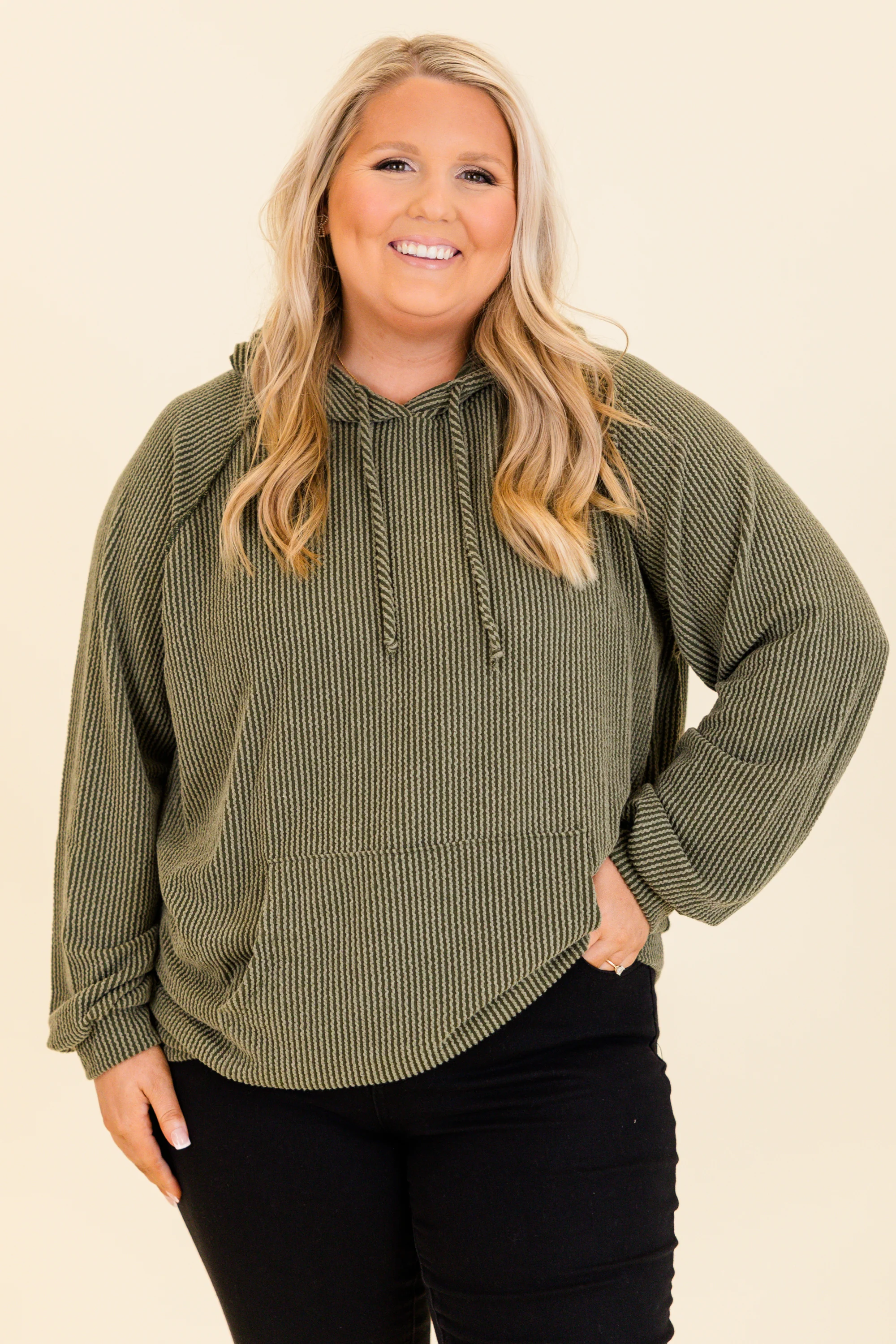 Fireside Cozy Hoodie, Olive - Weilaico