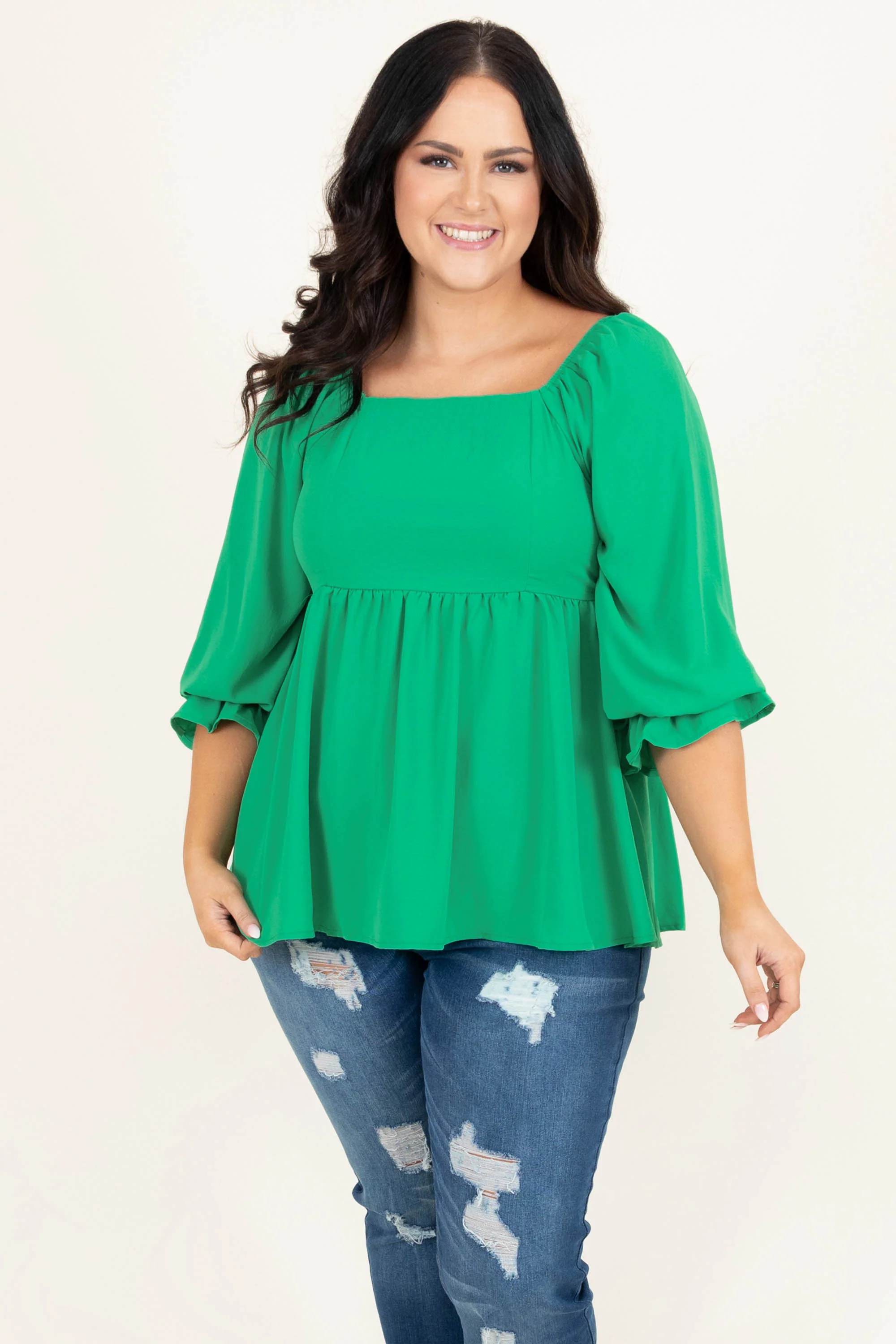 Create Opportunity Top, Green - Weilaico