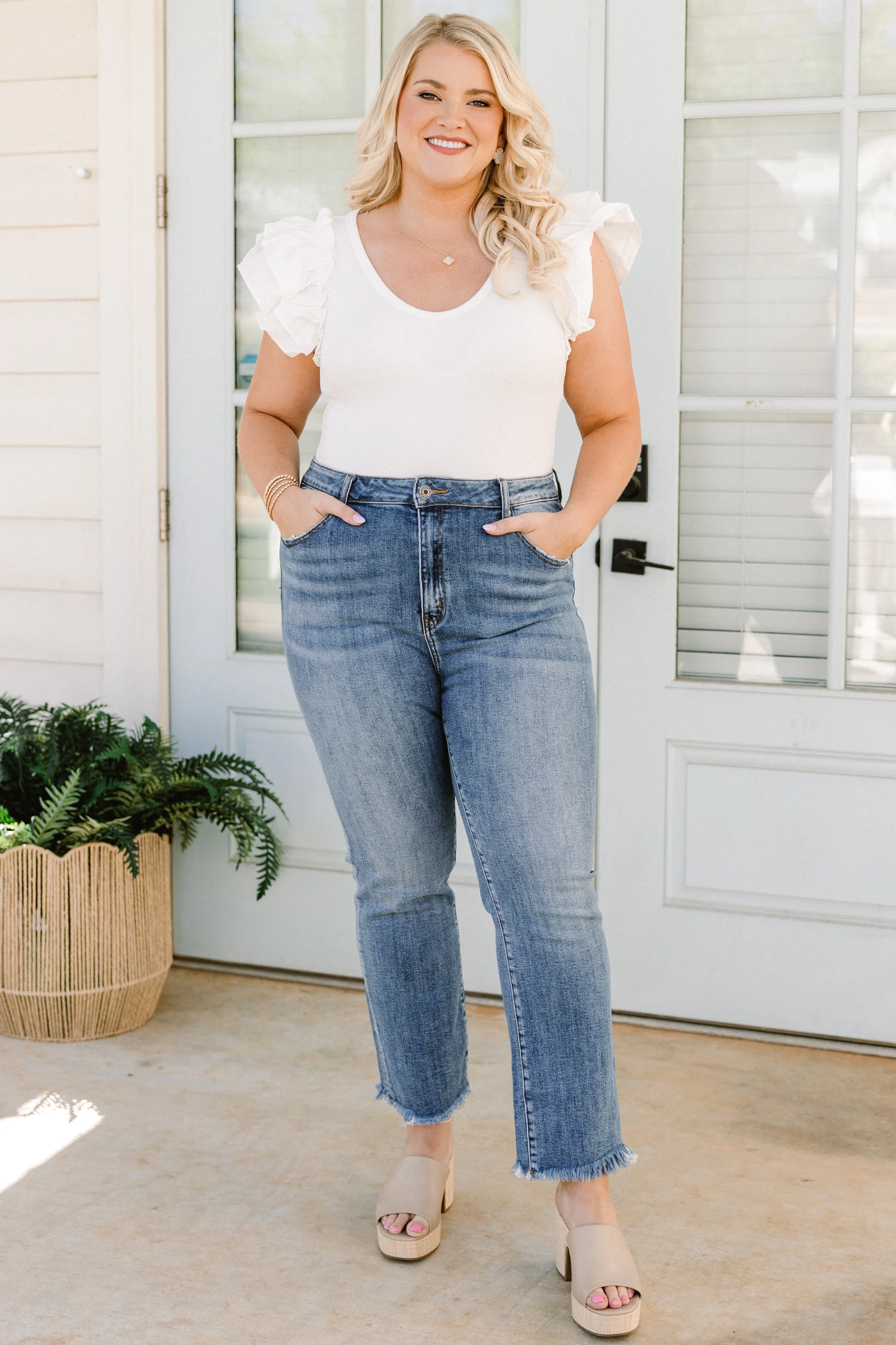 All Night Long Jeans, Light Wash - Weilaico