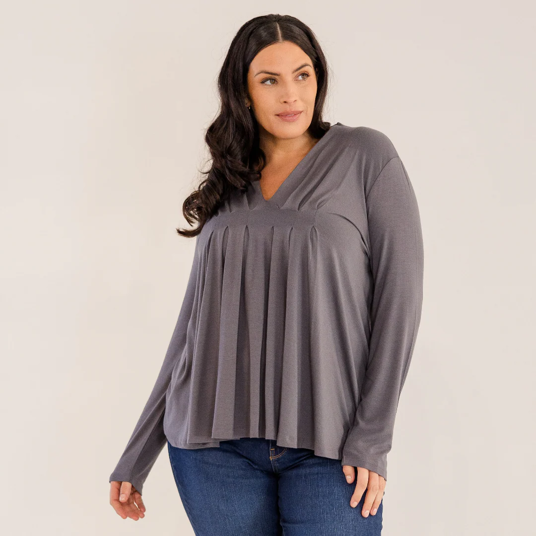 Mercer Front Pleat Top, Castle Rock - Weilaico