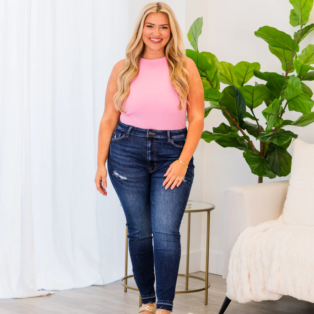 Race You Home Jeans, Dark Wash - Weilaico