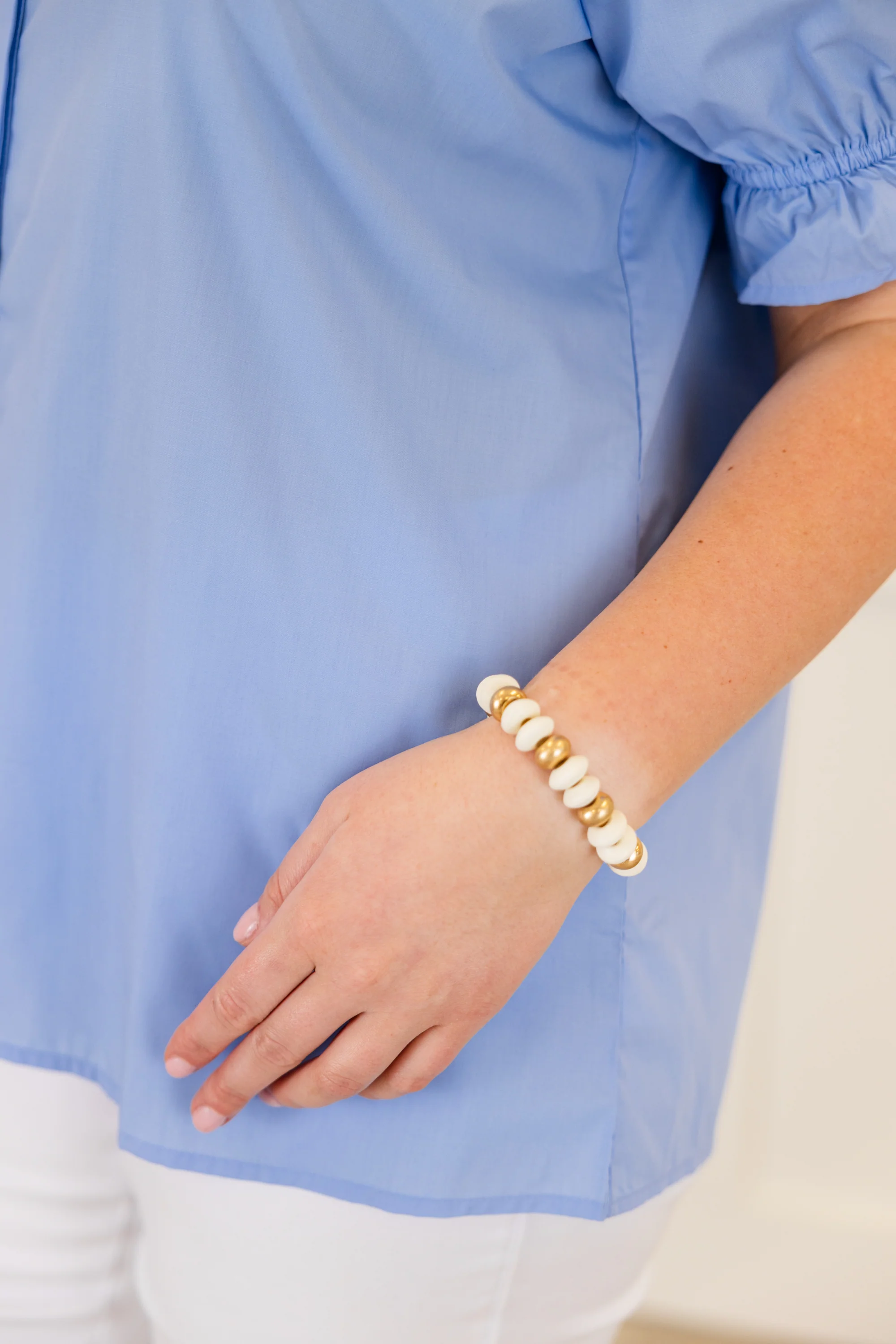 Floral Dreams Bracelet, Ivory - Weilaico