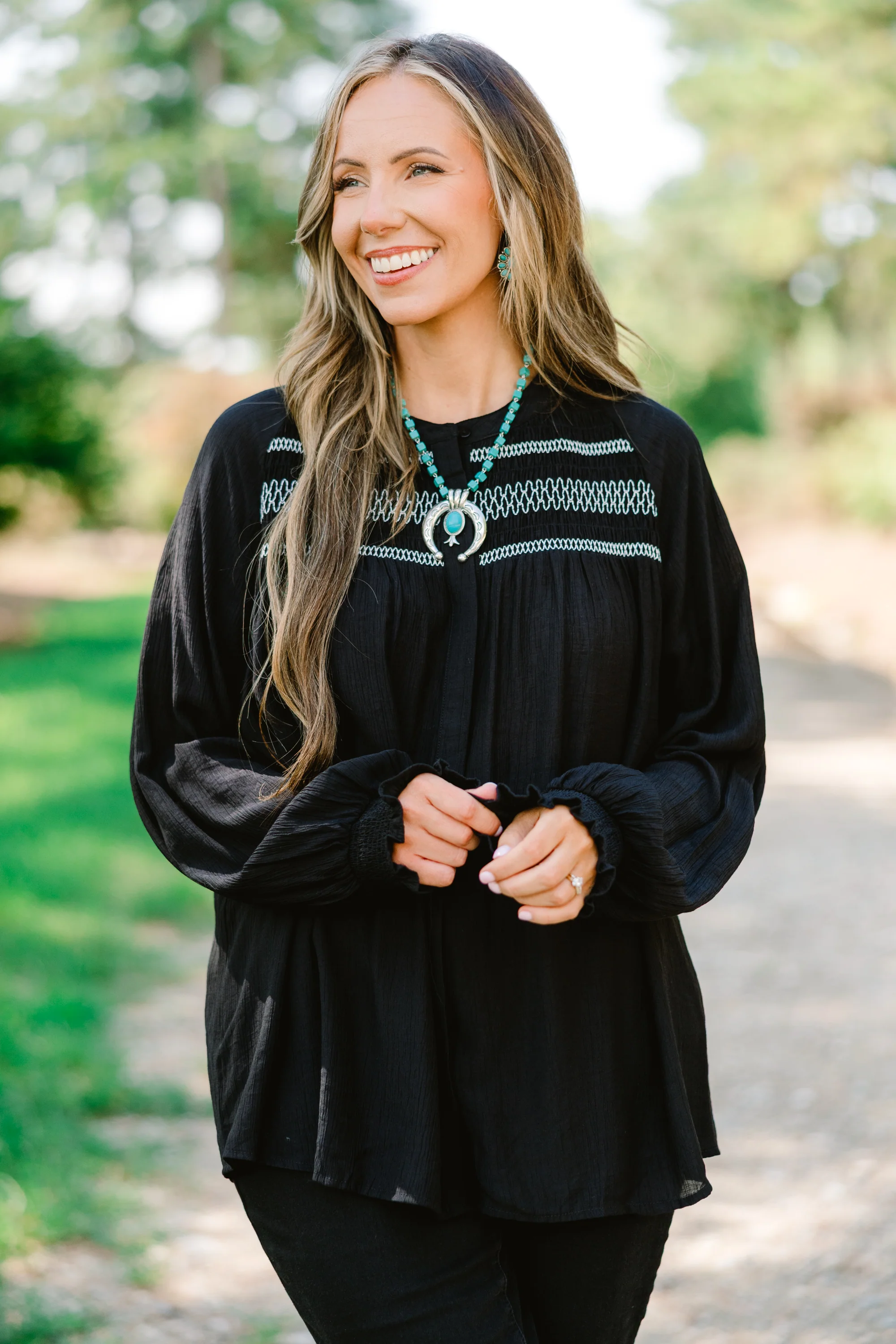 Jumping Ahead Top, Black - Weilaico