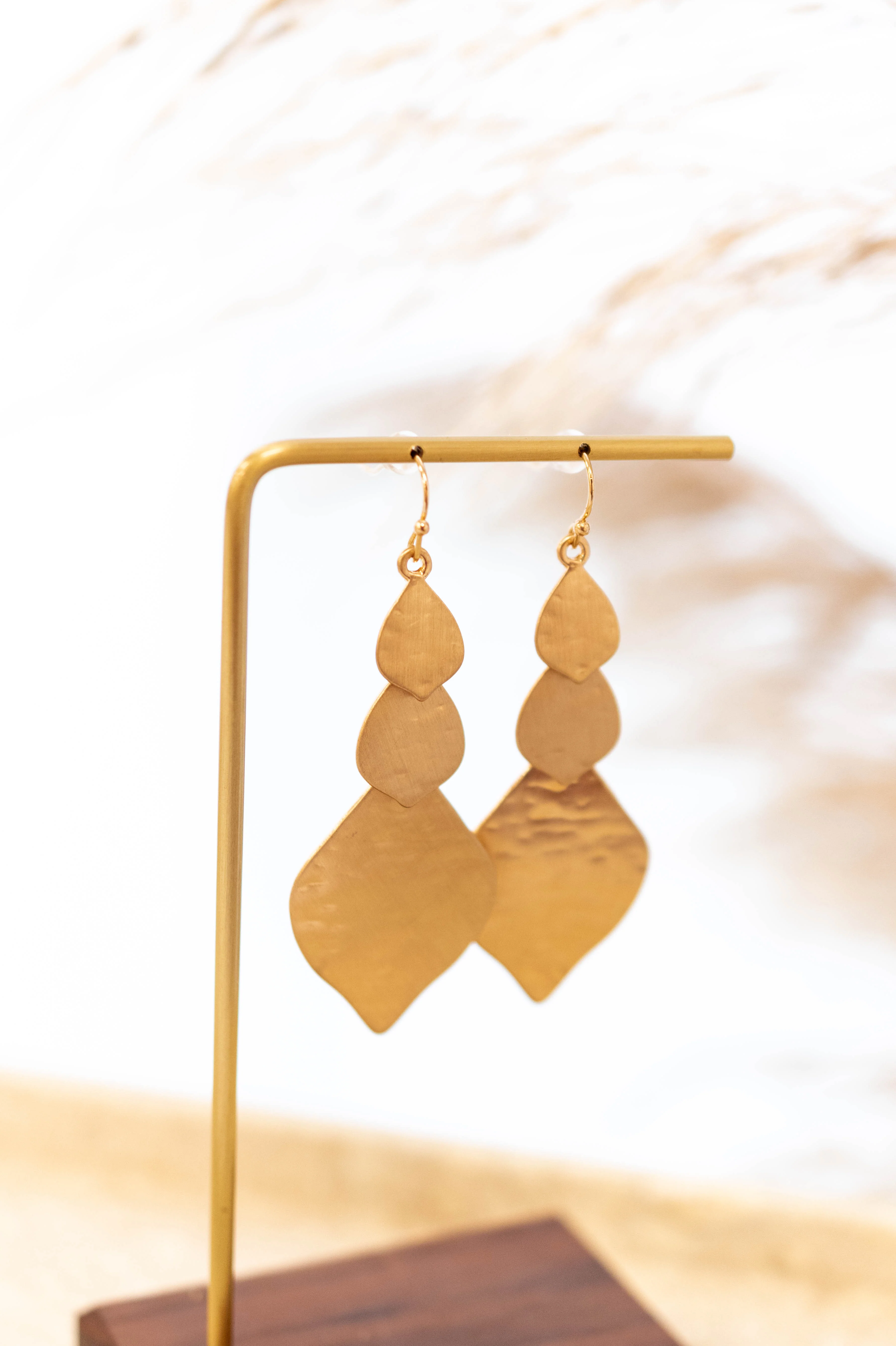 Light As A Feather Earrings, Gold - Weilaico
