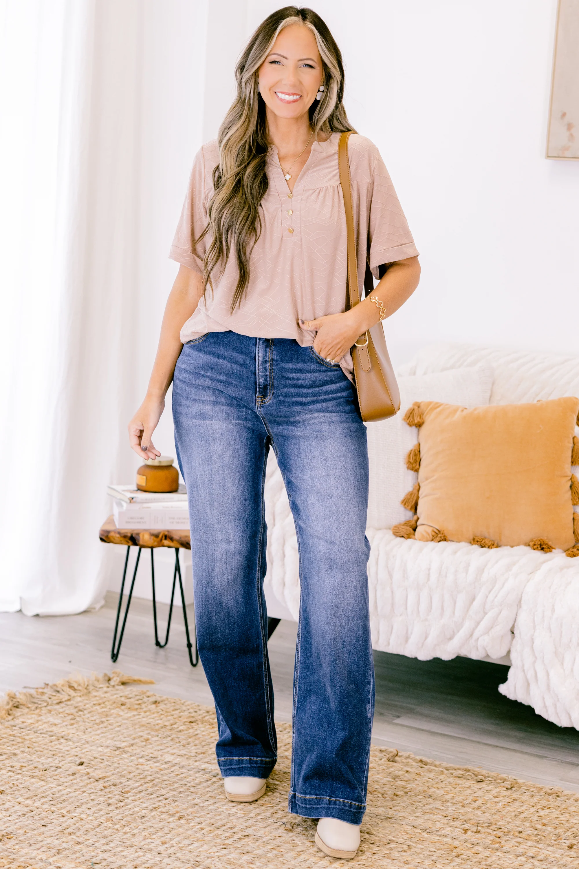 Time Passes By Top, Mocha - Weilaico