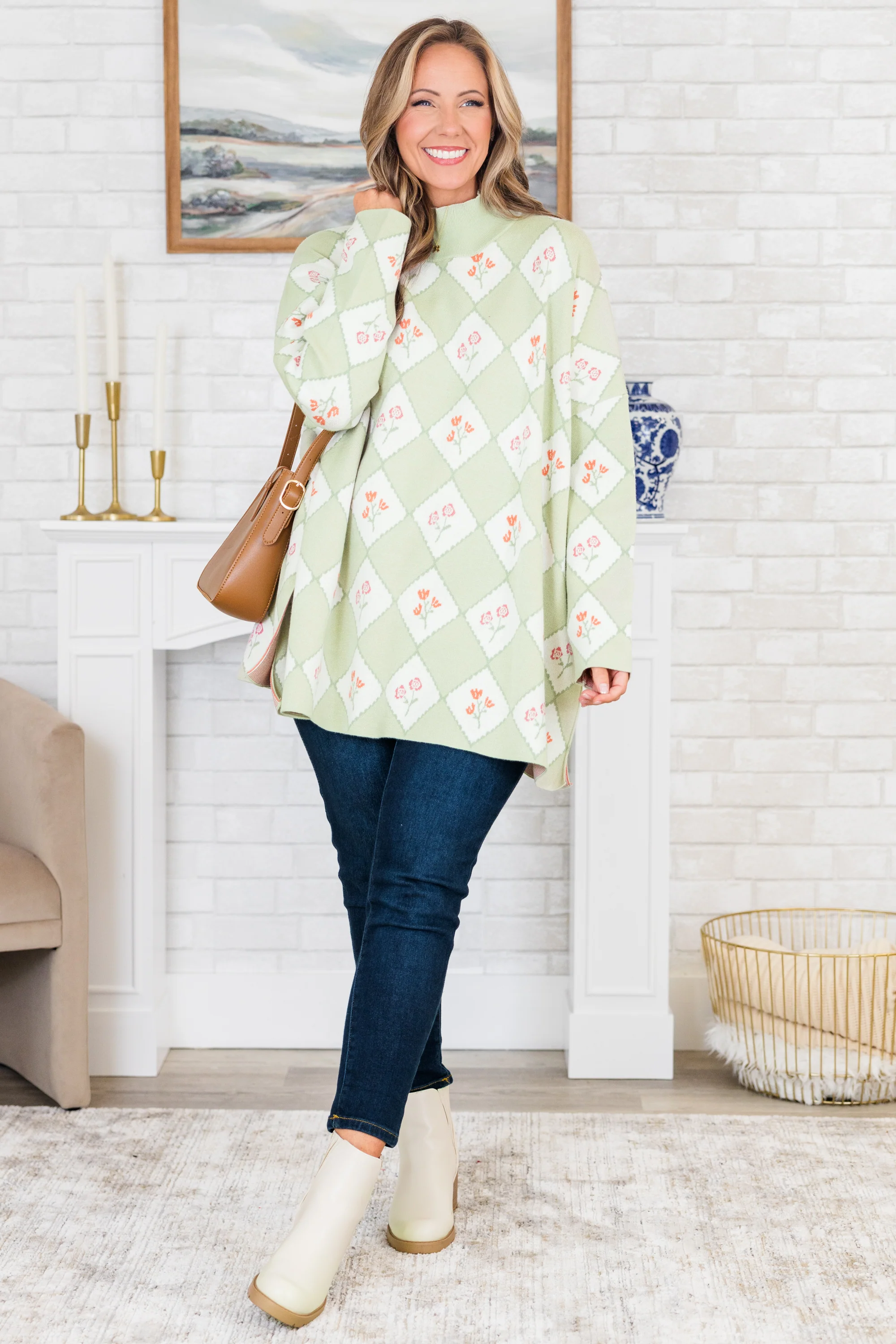 Taste Of Treasure Sweater, Sage - Weilaico