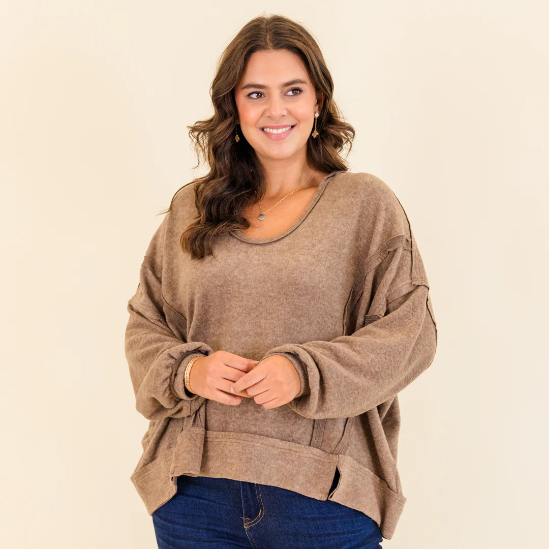 Get Cozy Hoodie, Mocha - Weilaico