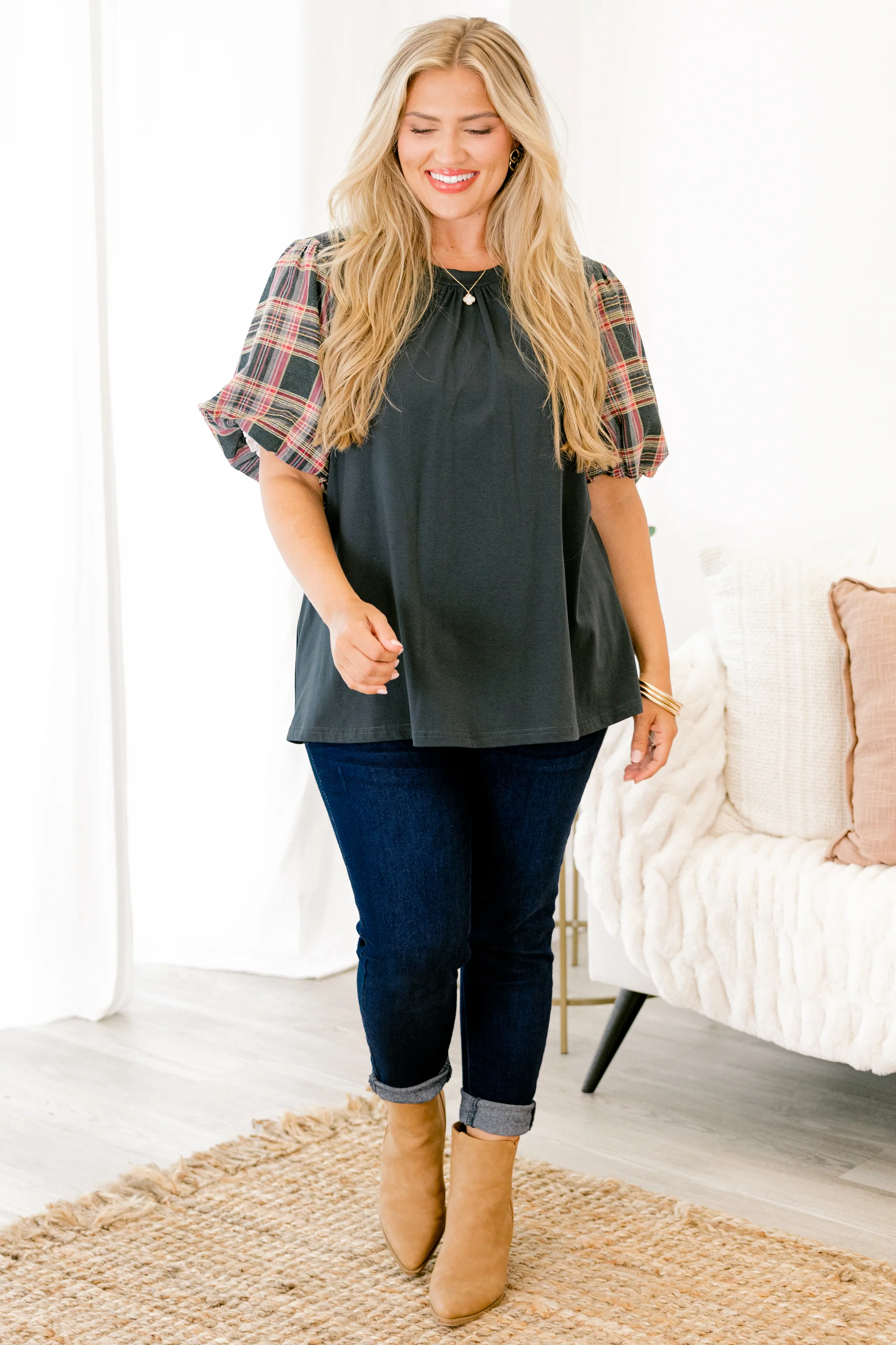 Joyful Days Top, Green - Weilaico