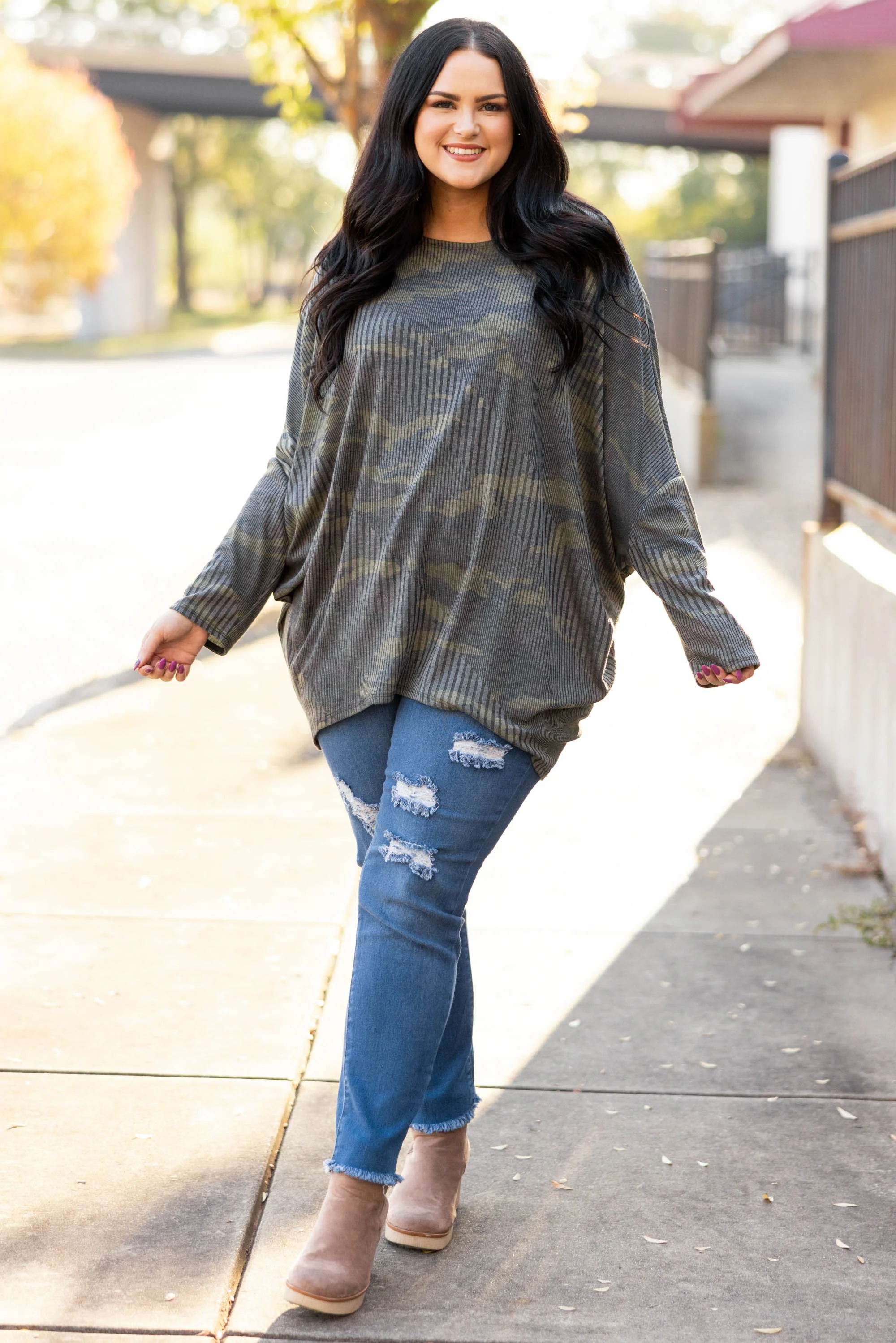 Happy All The Time Top, Army - Weilaico