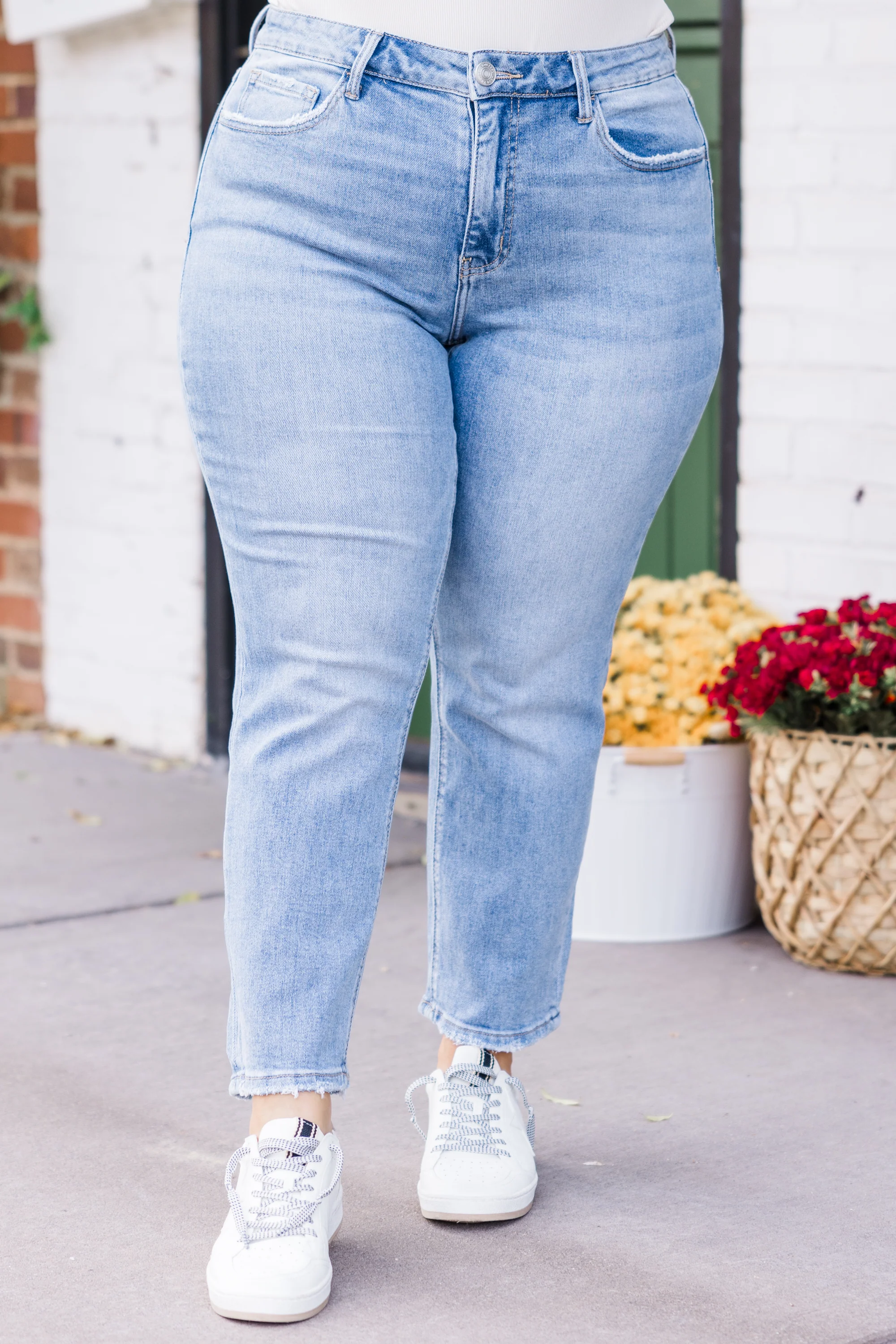 Hazy Days Jeans, Light Wash - Weilaico