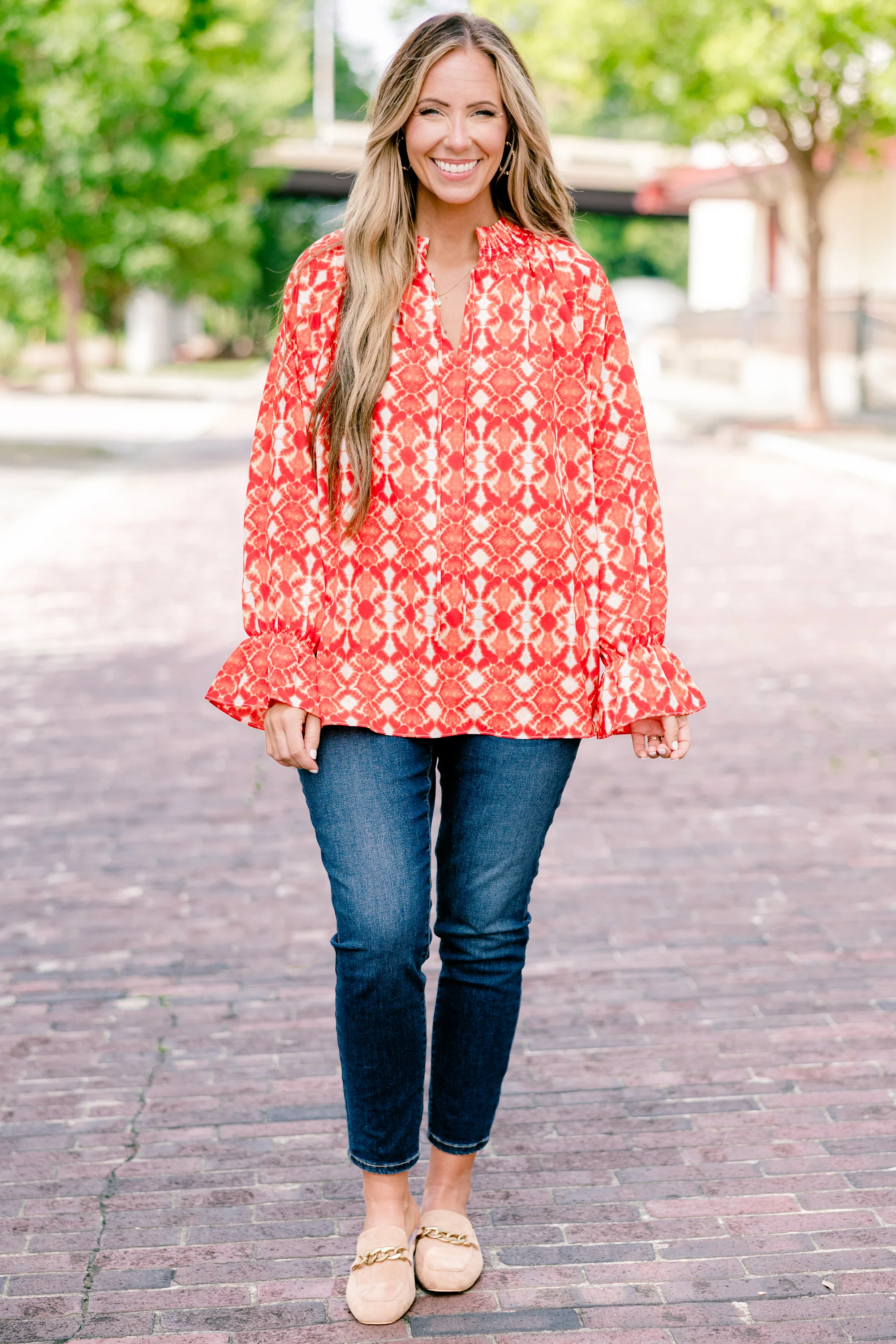 Finding The Courage Top, Rust - Weilaico