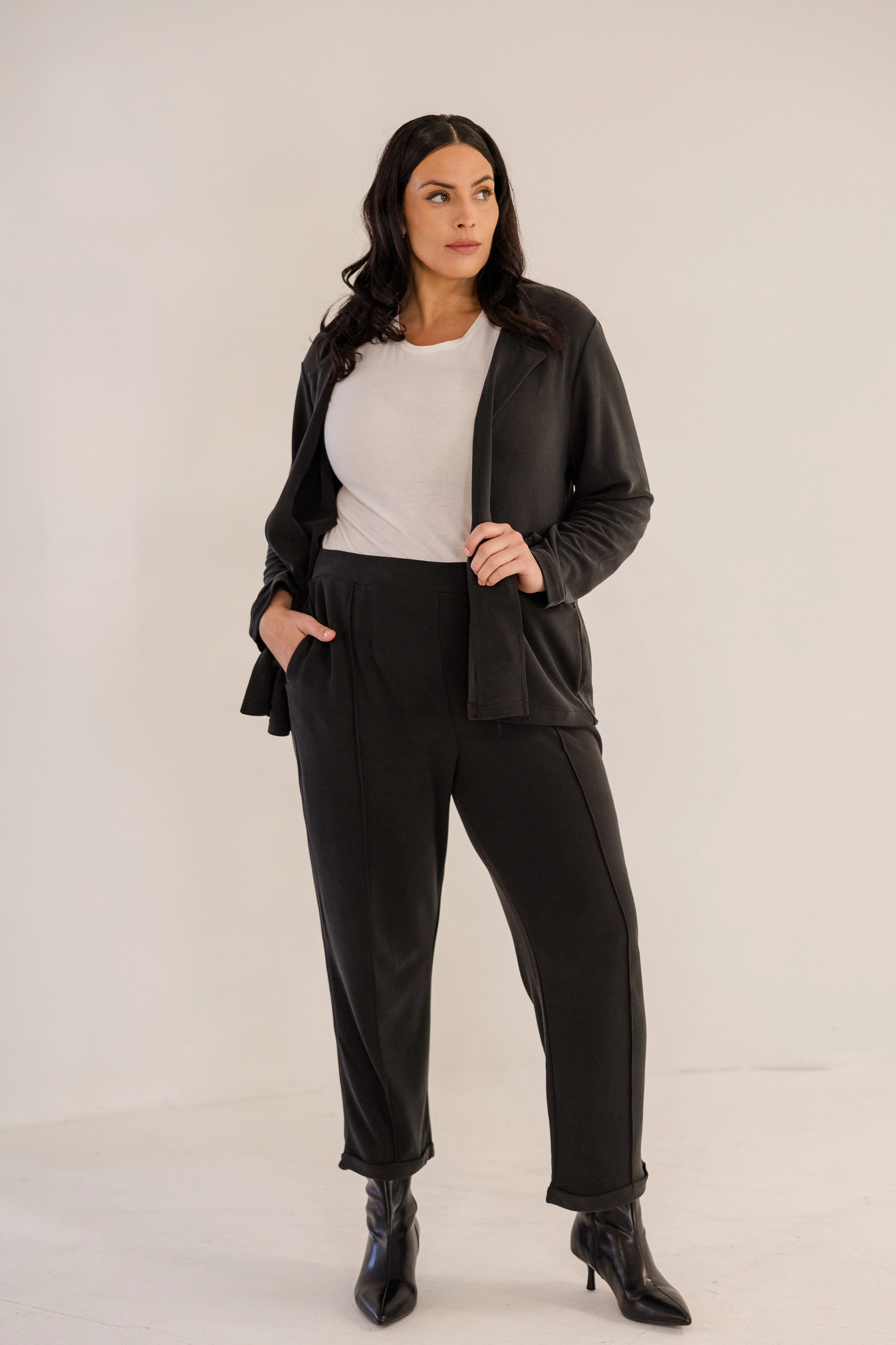 Bleecker Collar Knit Jacket, Black - Weilaico