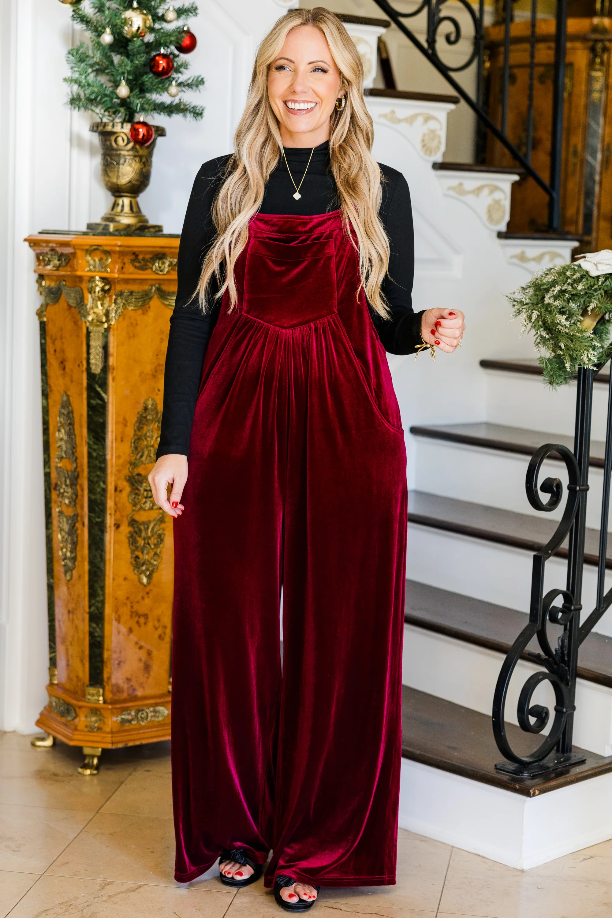 Days Going By Jumpsuit, Ruby - Weilaico