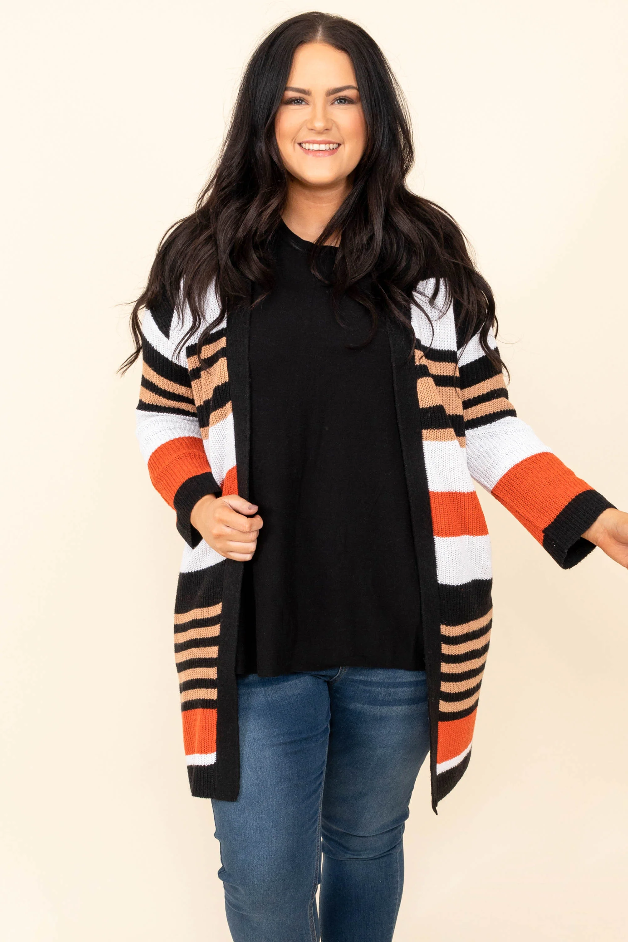 Somewhere Together Cardigan, Black - Weilaico