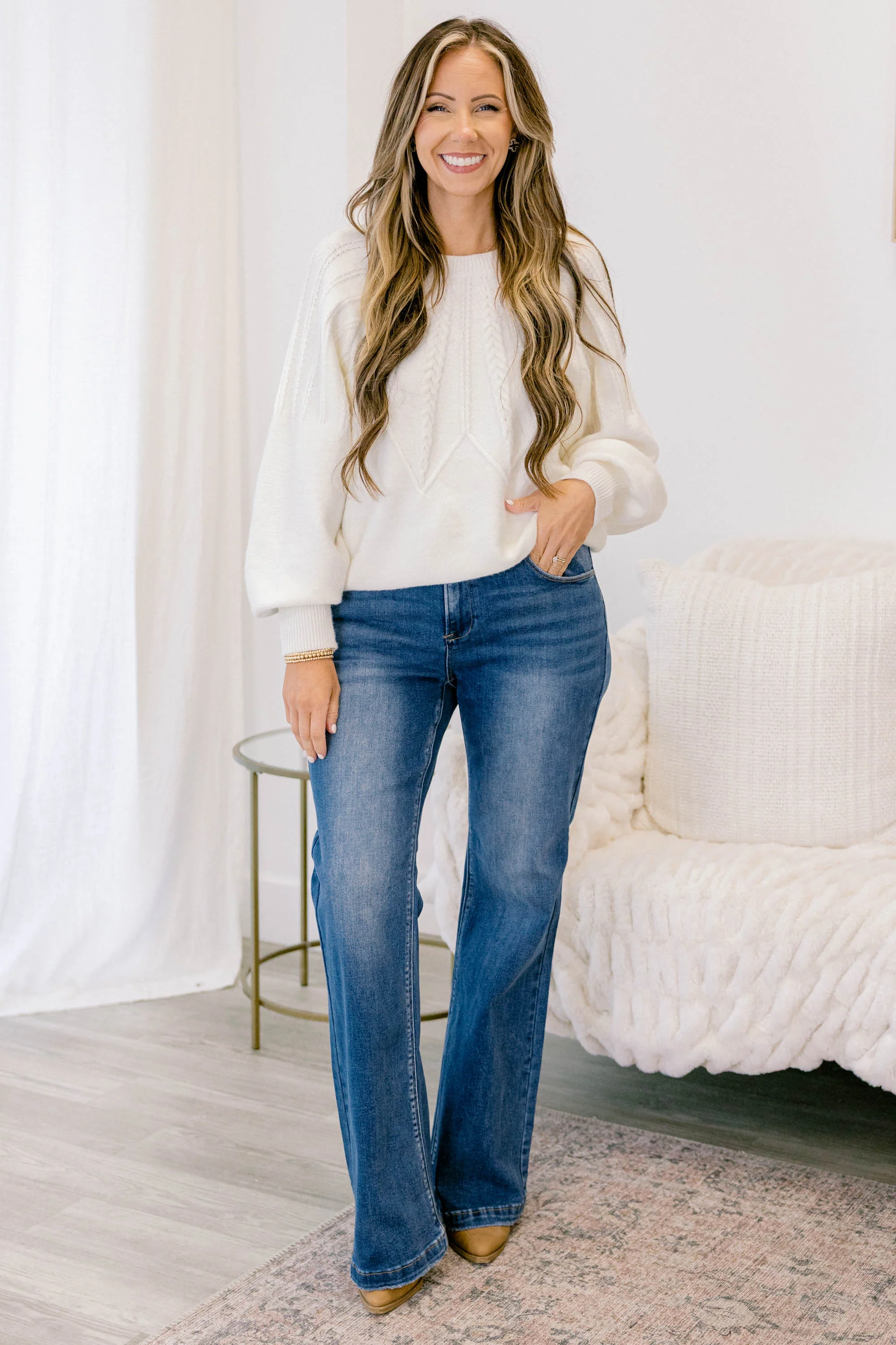 All For It Jeans, Medium Wash - Weilaico