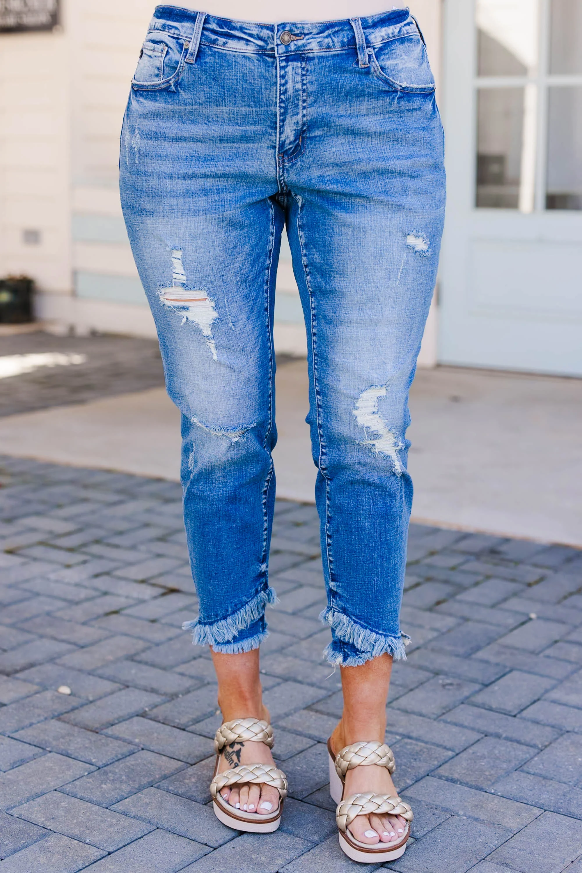 Everyday Marvel Jeans, Medium Wash - Weilaico