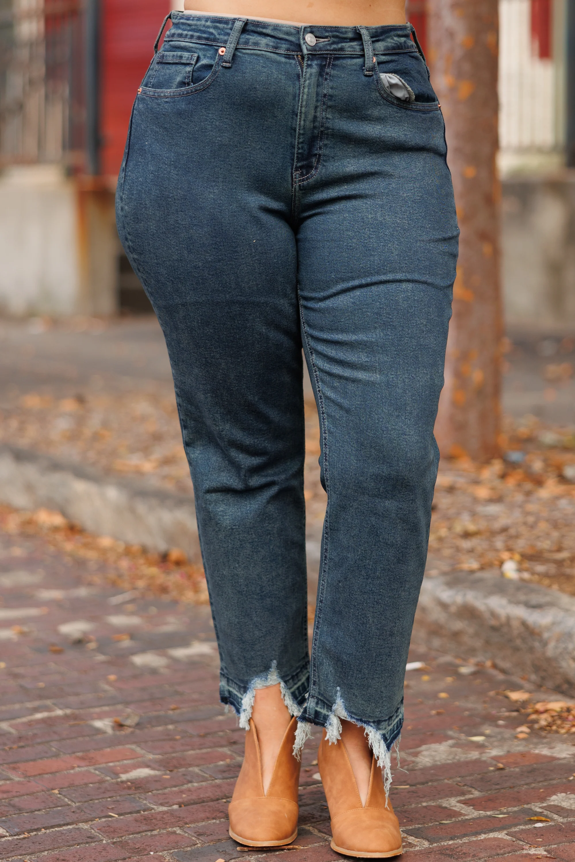 Never Good Enough Jeans, Dark Wash - Weilaico