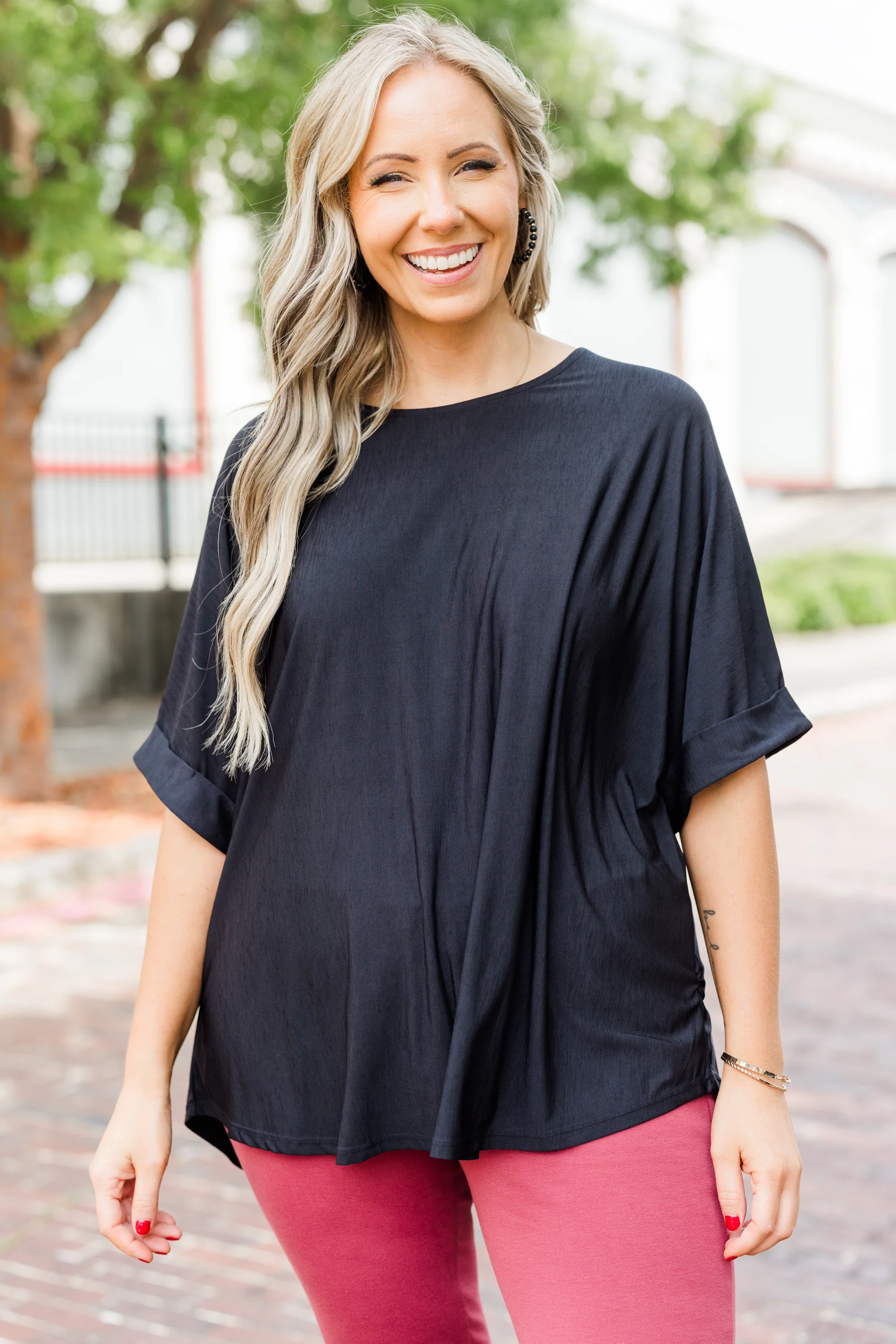 I'm The Boss Now Top, Black - Weilaico