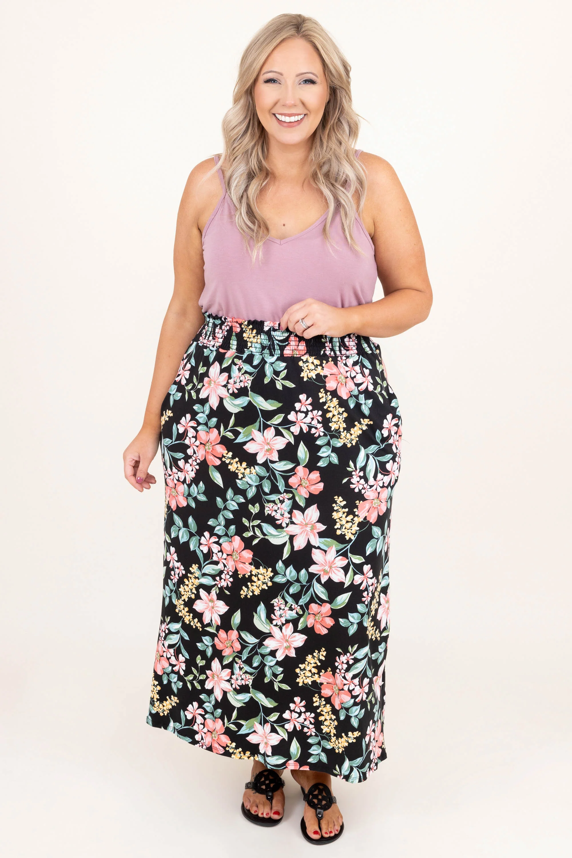 No Drama Here Maxi Skirt, Black - Weilaico